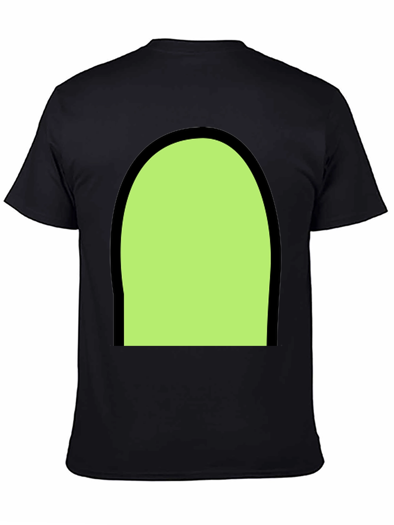 Black T-Shirt with Green Arch Graphic