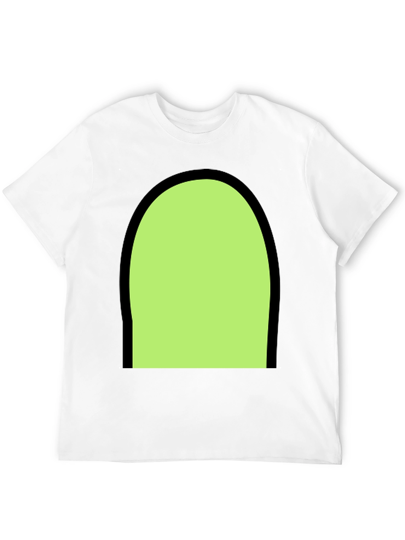 Black T-Shirt with Green Arch Graphic