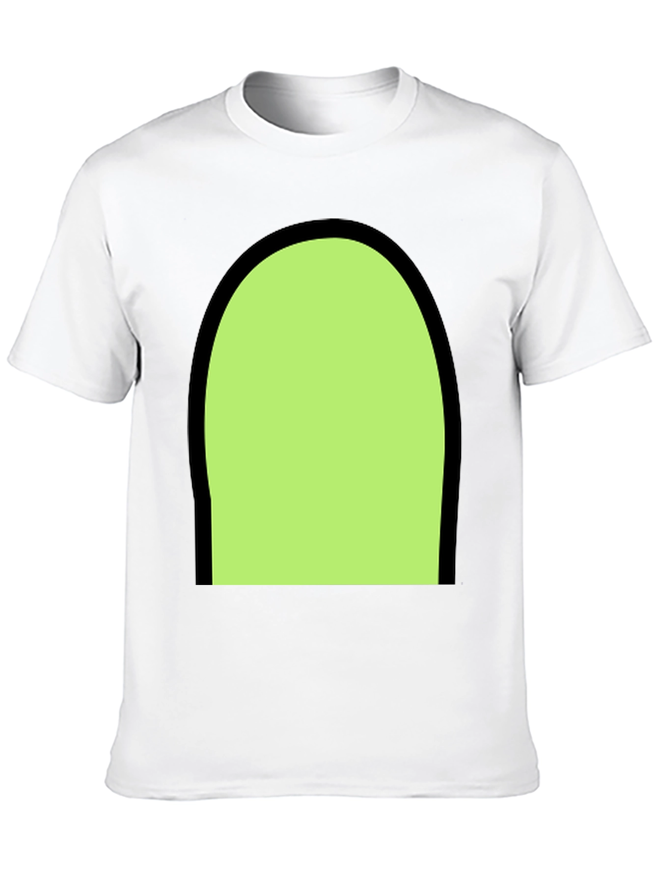Black T-Shirt with Green Arch Graphic