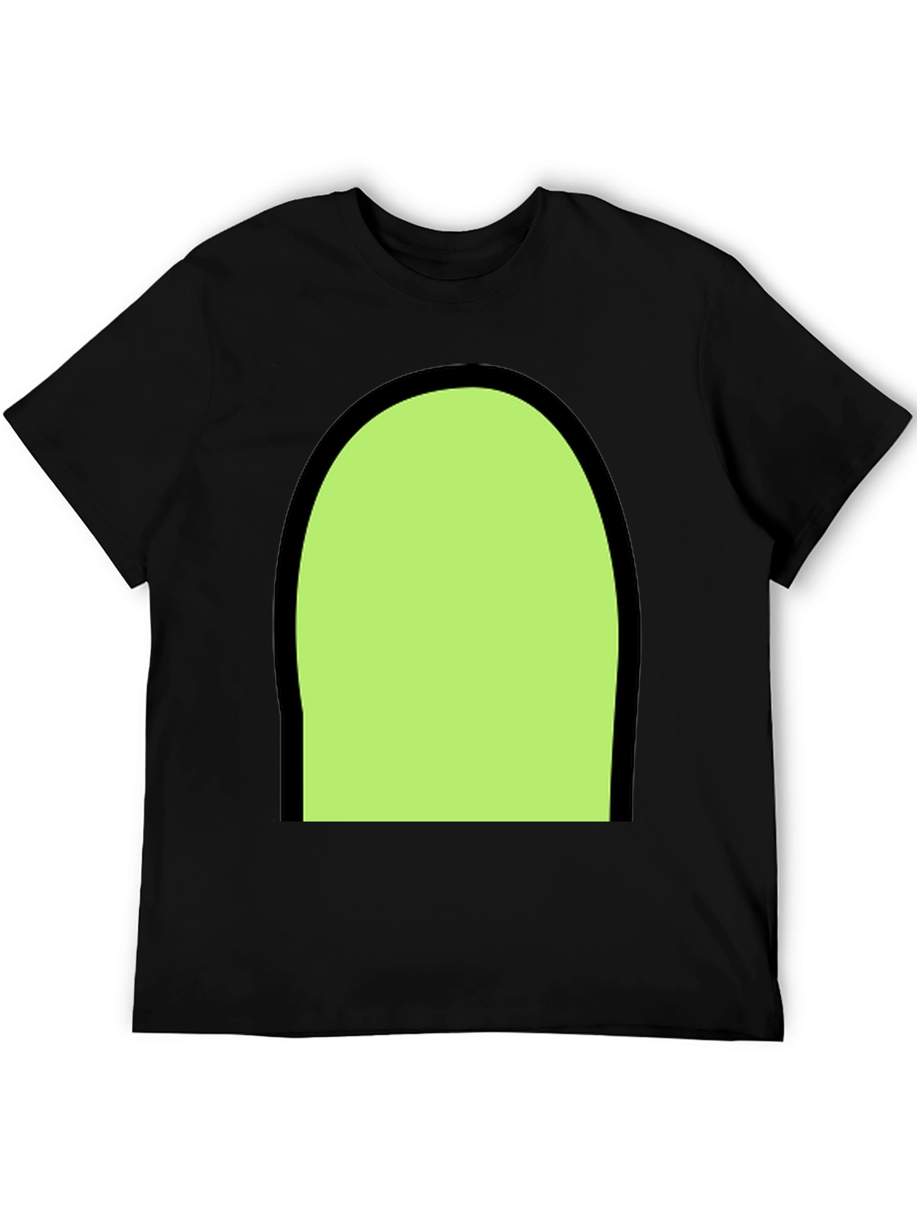 Black T-Shirt with Green Arch Graphic