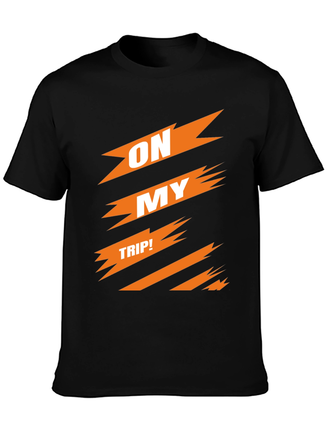 On My Trip Black Graphic Tee