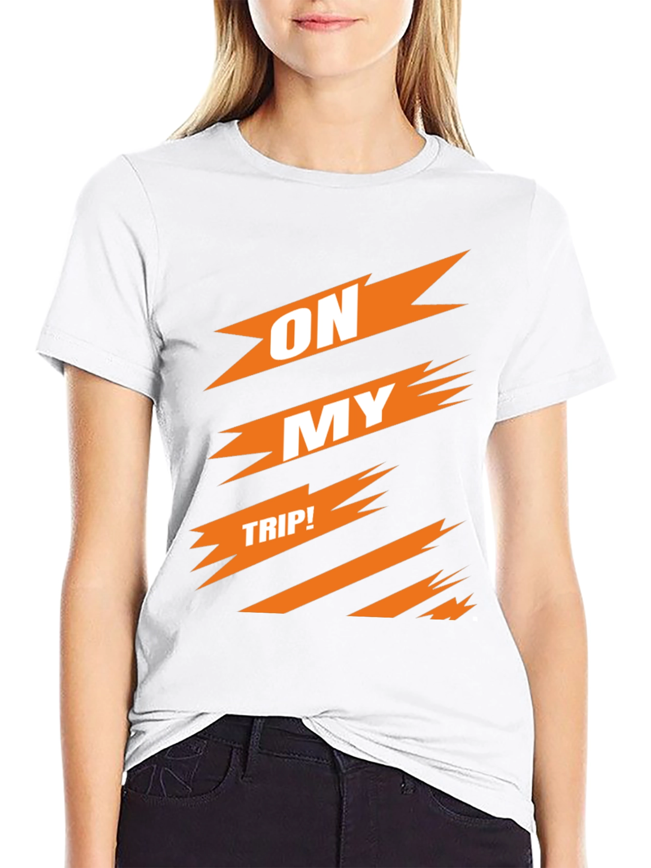 On My Trip Black Graphic Tee