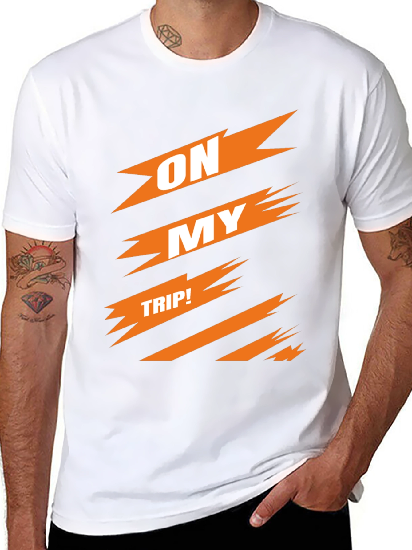 On My Trip Black Graphic Tee