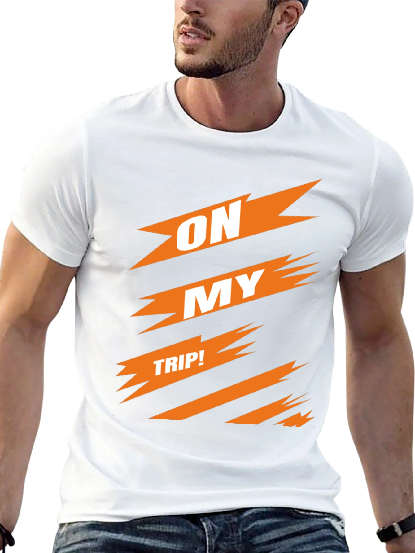 On My Trip Black Graphic Tee