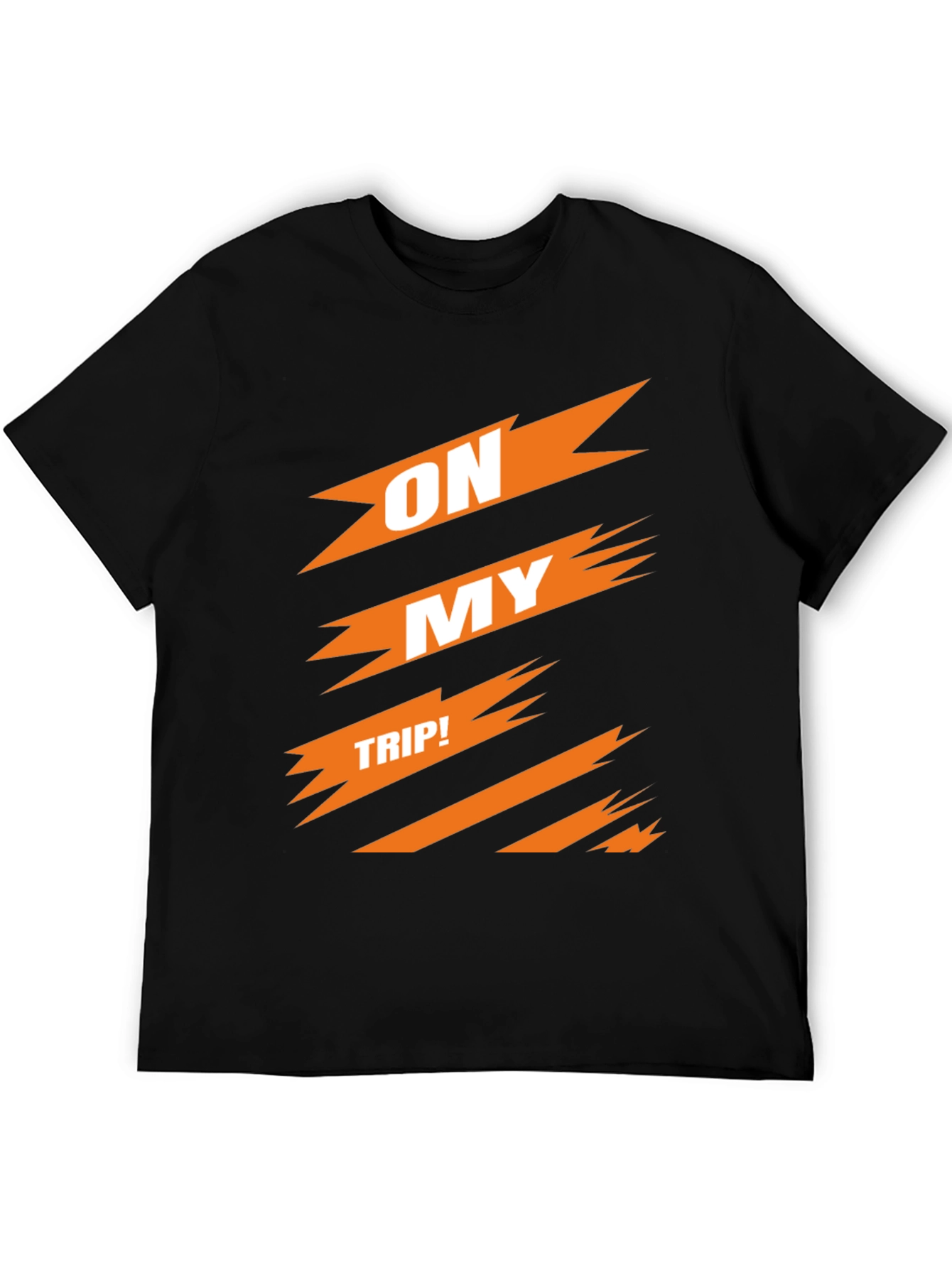 On My Trip Black Graphic Tee