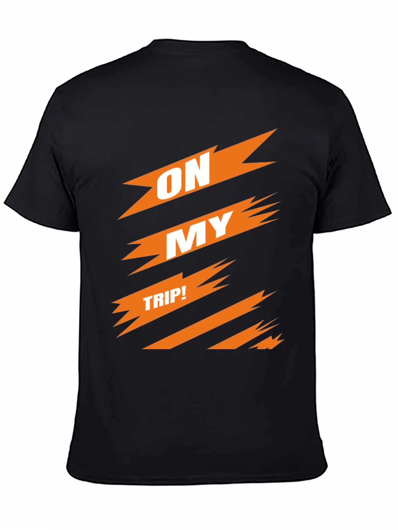 On My Trip Black Graphic Tee