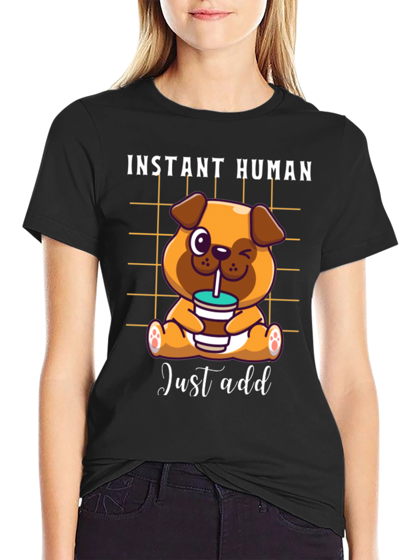Instant Human Dog Coffee T-Shirt – Funny Dog Lover Tee