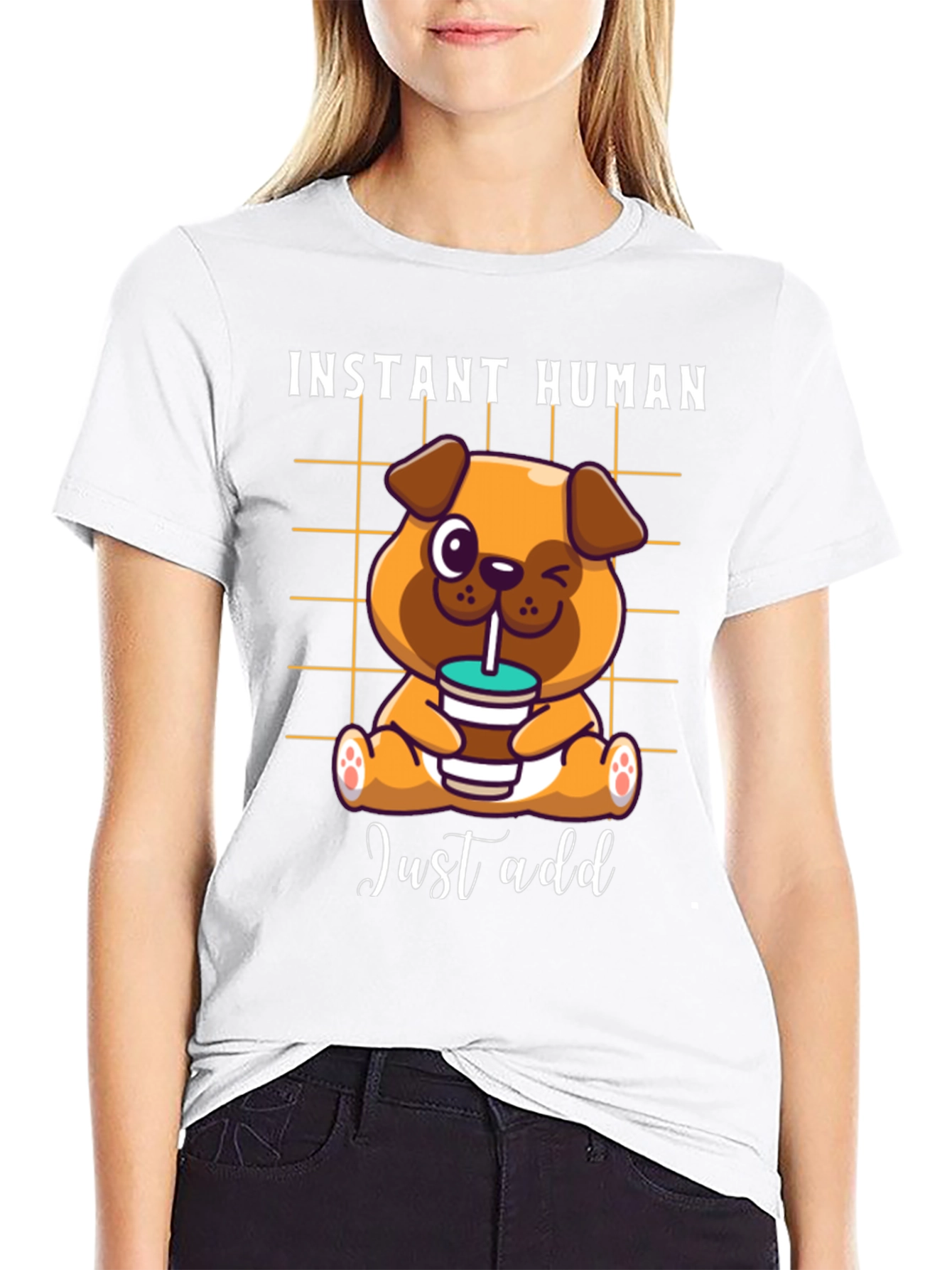 Instant Human Dog Coffee T-Shirt – Funny Dog Lover Tee