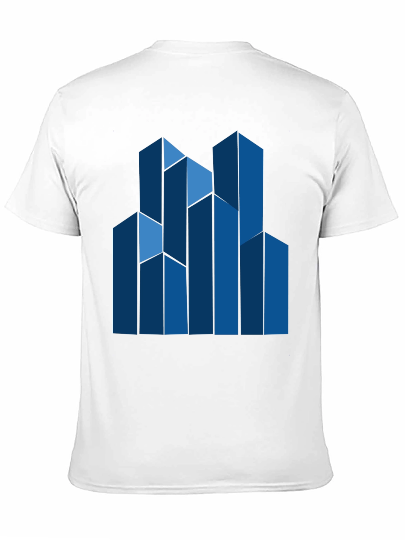 Modern Blue Geometric Graphic T-Shirt