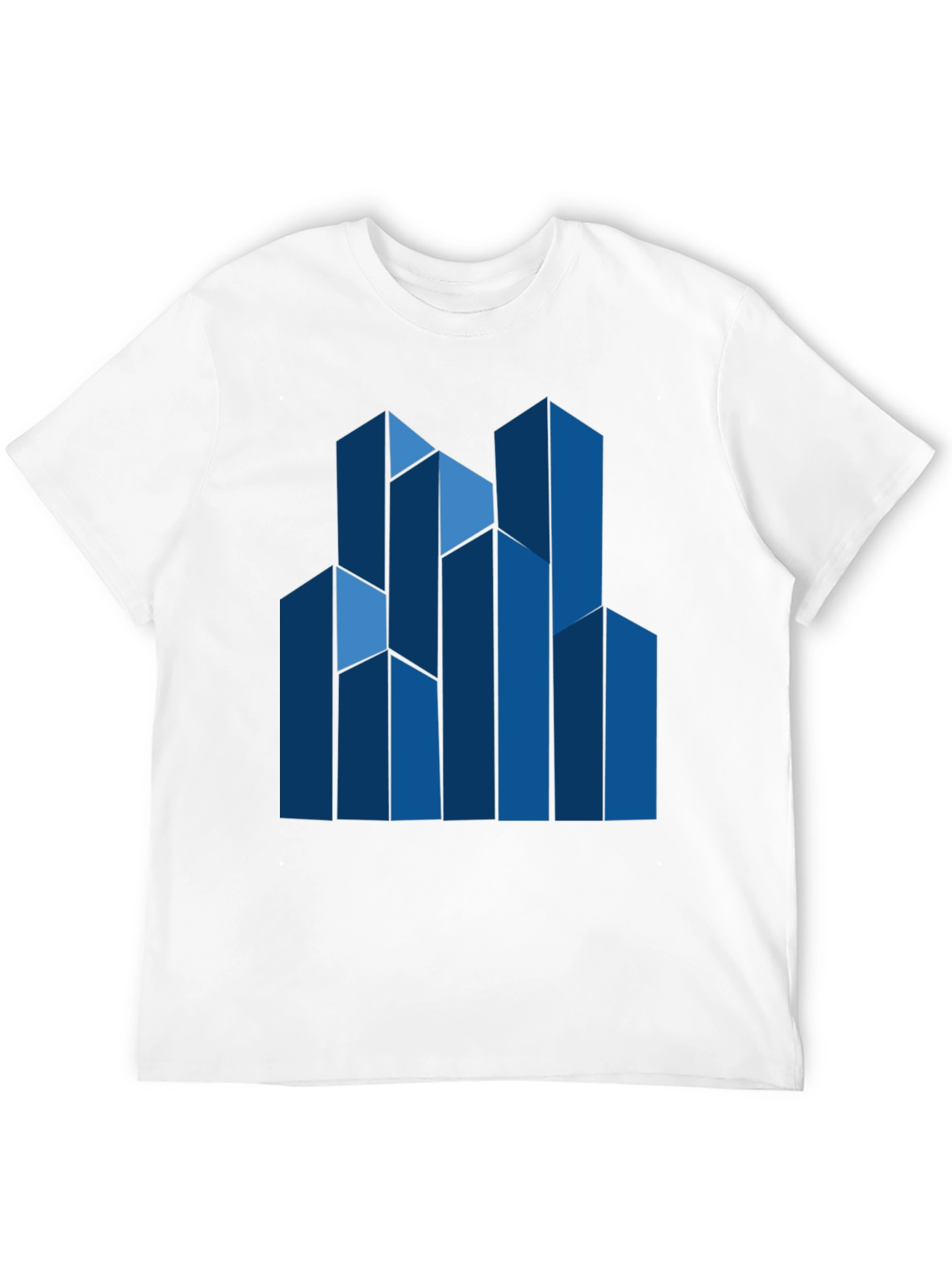 Modern Blue Geometric Graphic T-Shirt