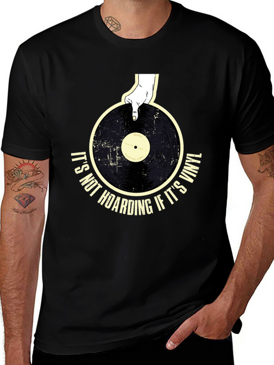 Vinyl Record Graphic T-Shirt - Its Not Hoarding