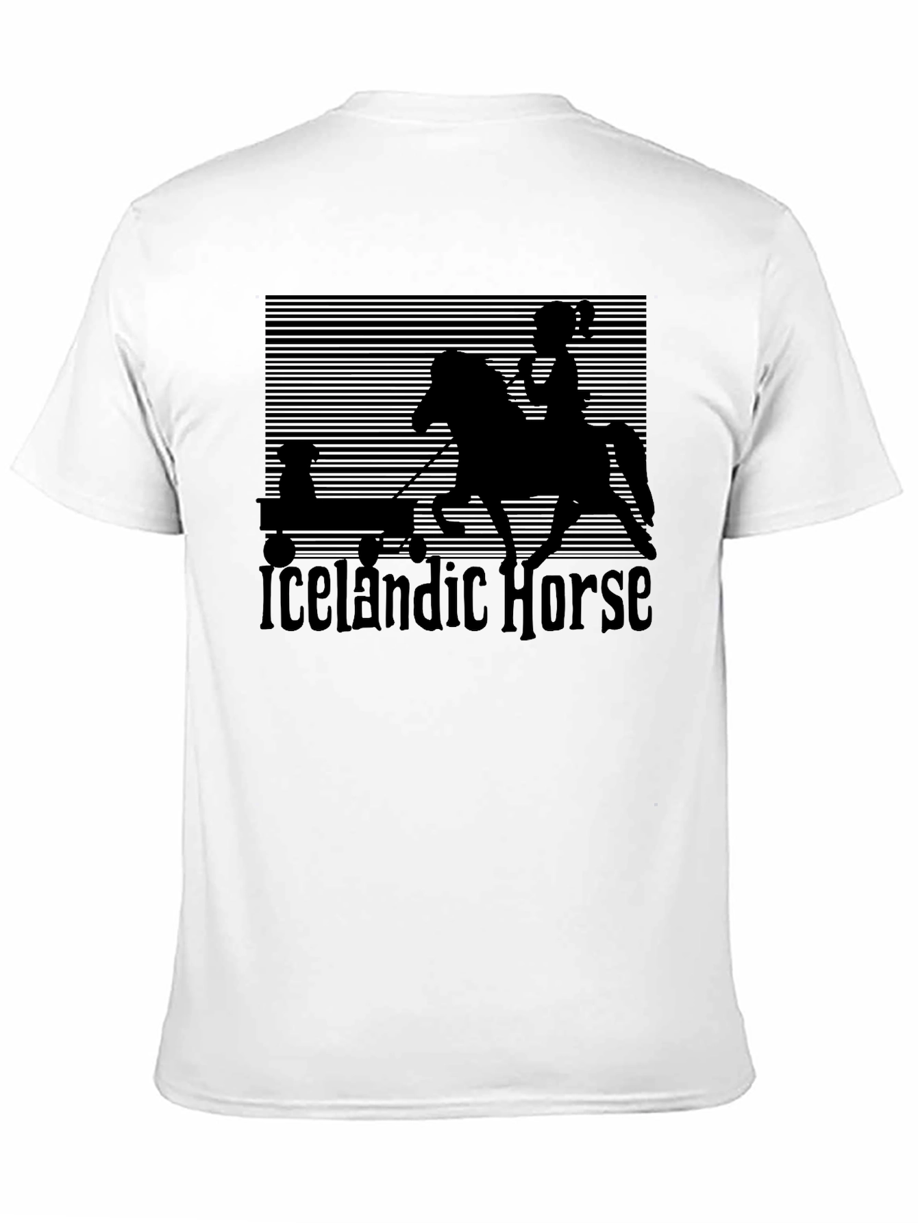 Icelandic Horse Graphic Tee - Black