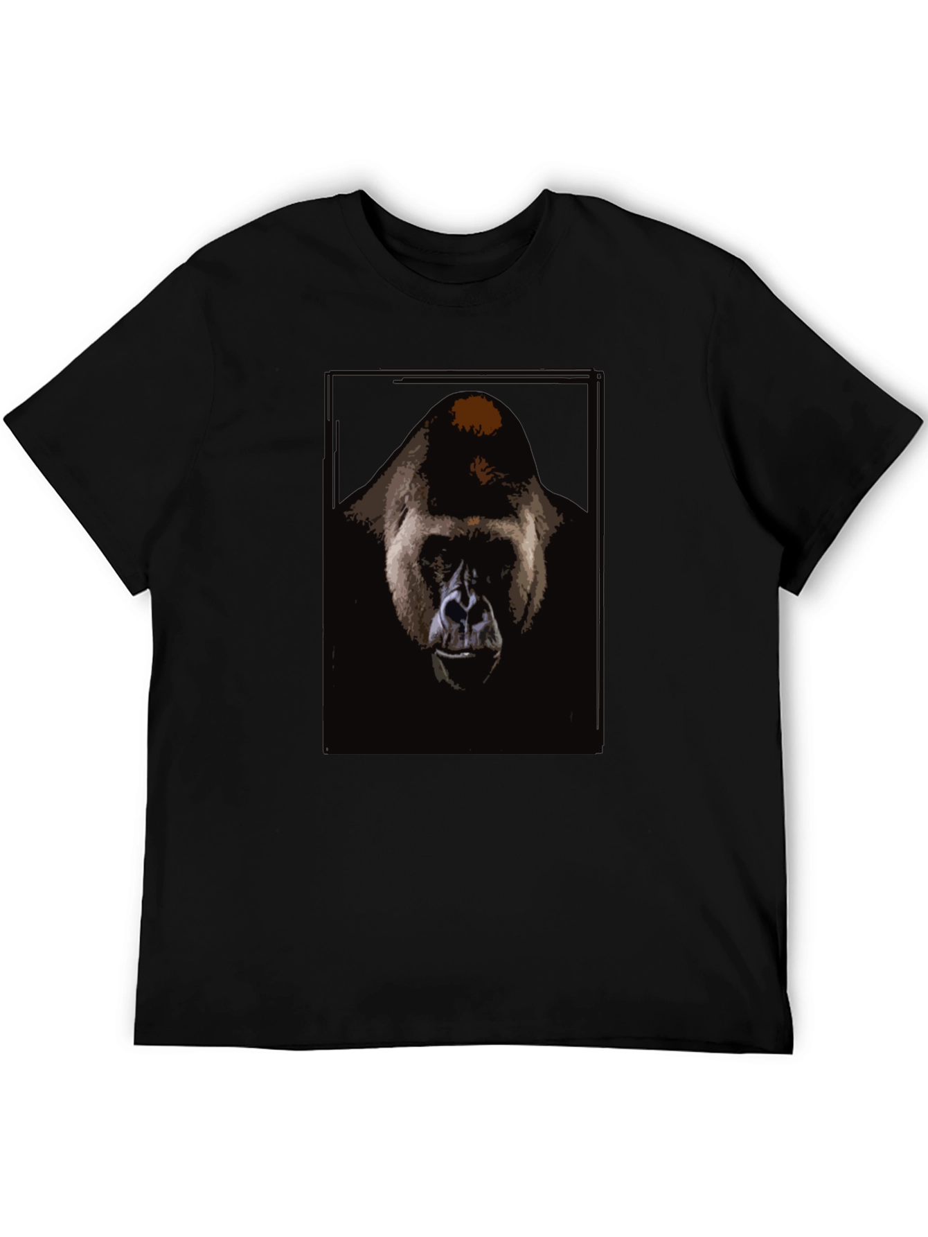 Gorilla Graphic Print Black T-Shirt