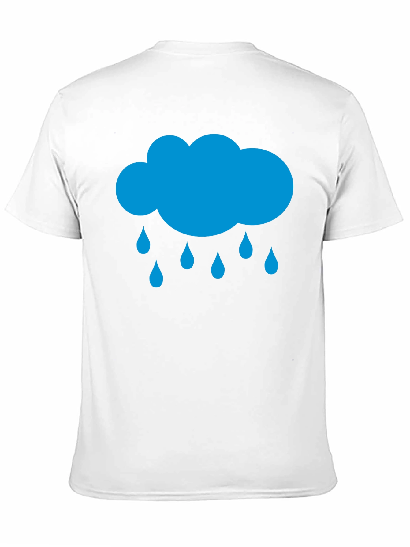 Rain Cloud Graphic Tee - Black Cotton T-Shirt