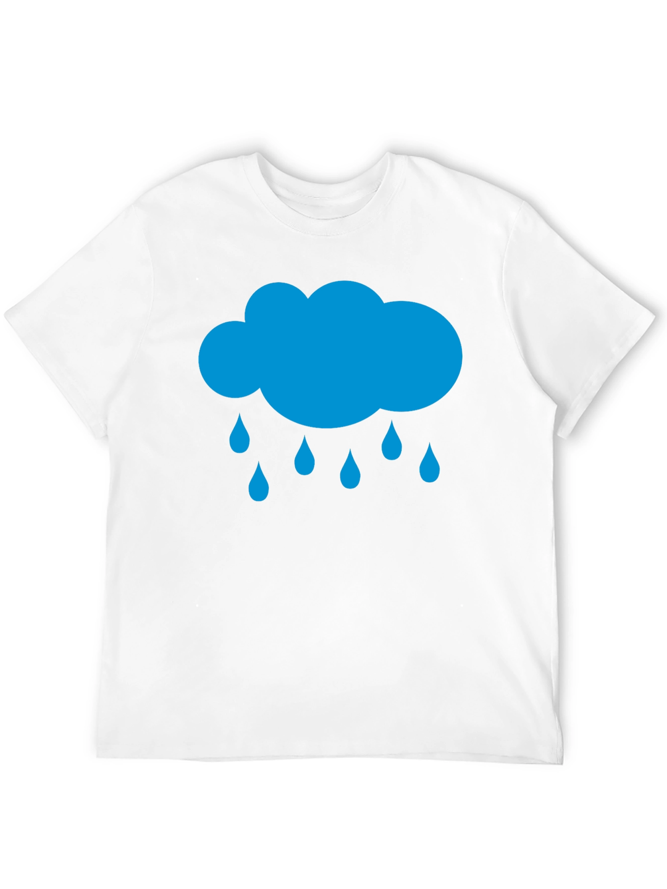 Rain Cloud Graphic Tee - Black Cotton T-Shirt