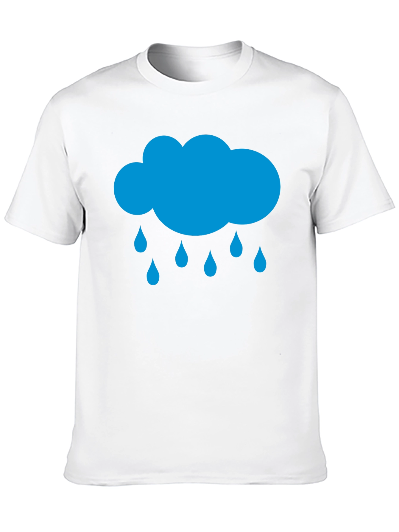 Rain Cloud Graphic Tee - Black Cotton T-Shirt