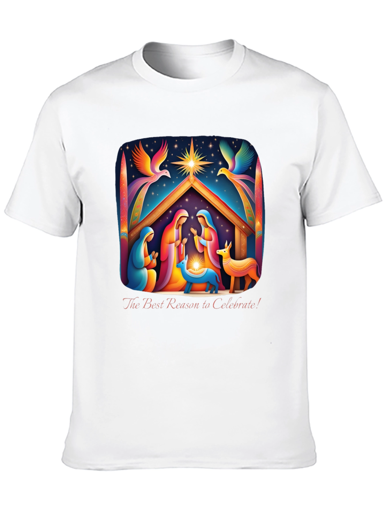 Nativity Scene Graphic Tee - Celebrate The Reason