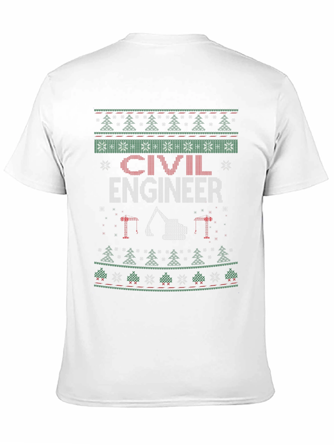 Civil Engineer Ugly Christmas Sweater T-Shirt