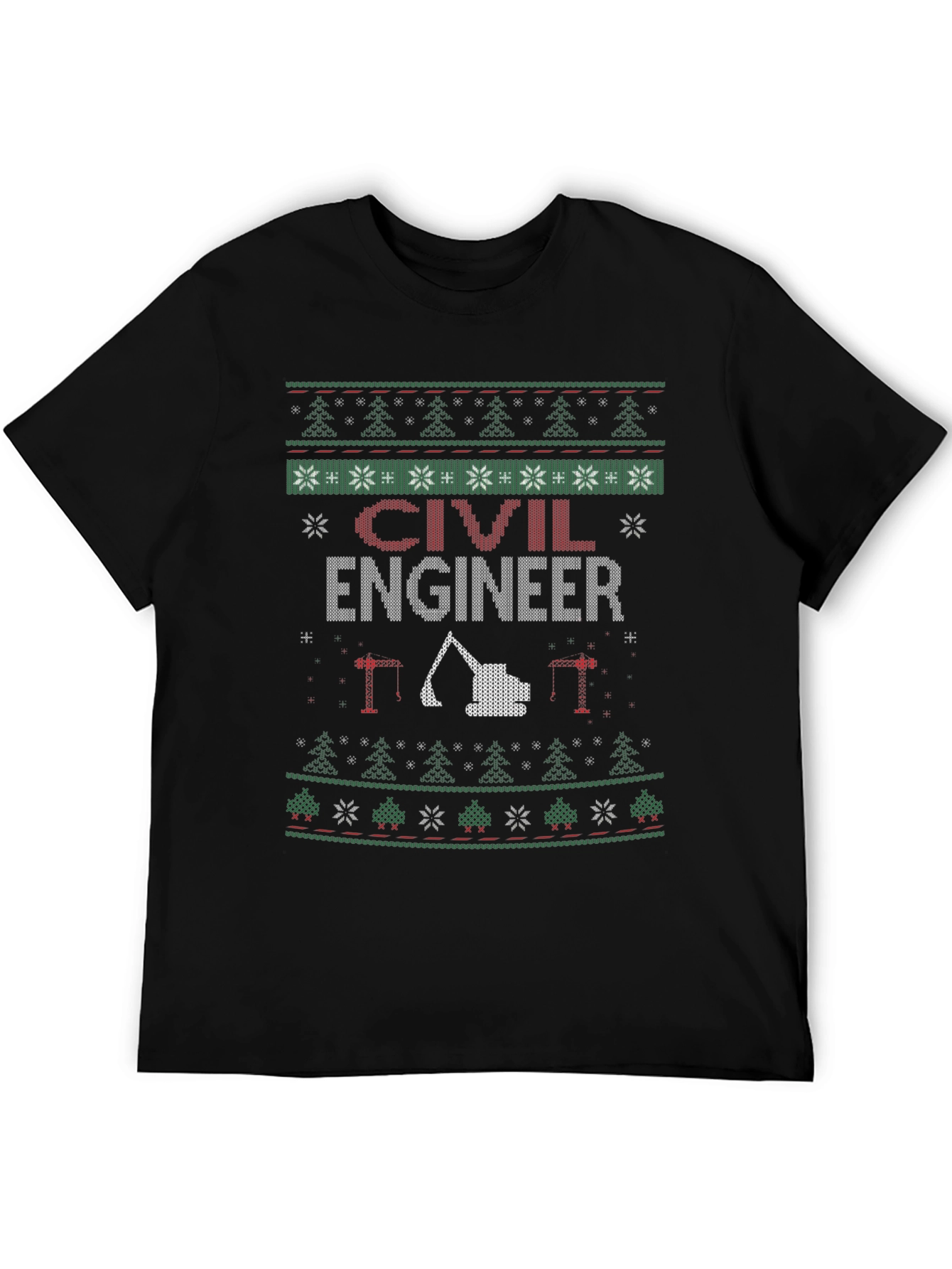 Civil Engineer Ugly Christmas Sweater T-Shirt