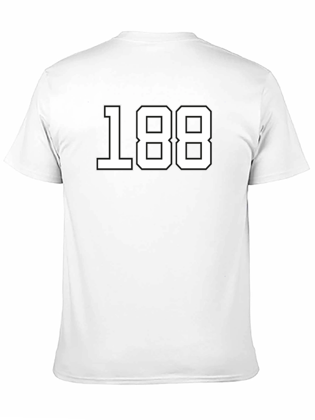 Black T-Shirt with White Number 188