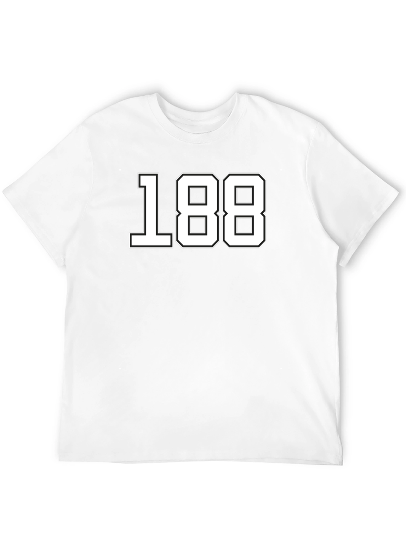 Black T-Shirt with White Number 188