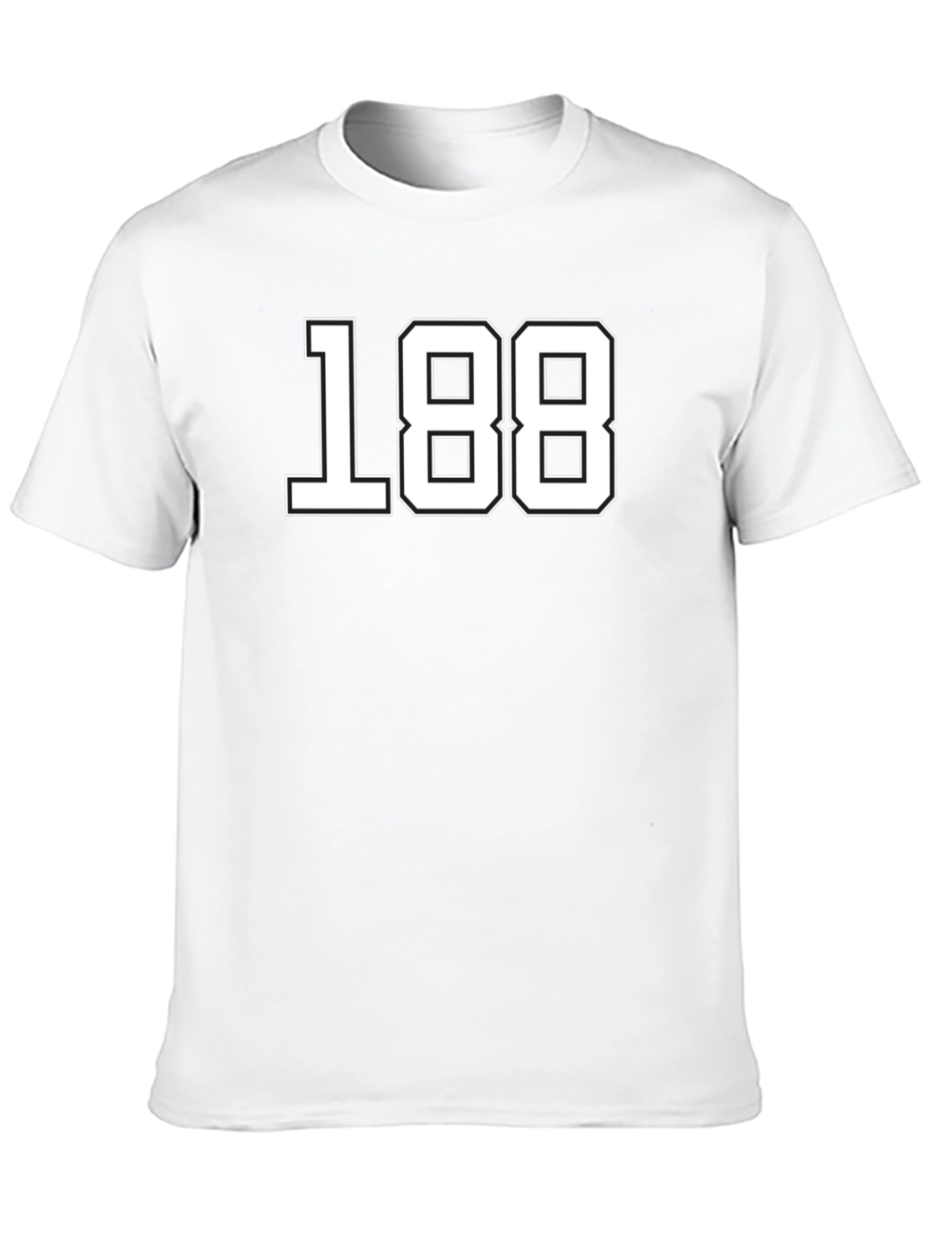 Black T-Shirt with White Number 188