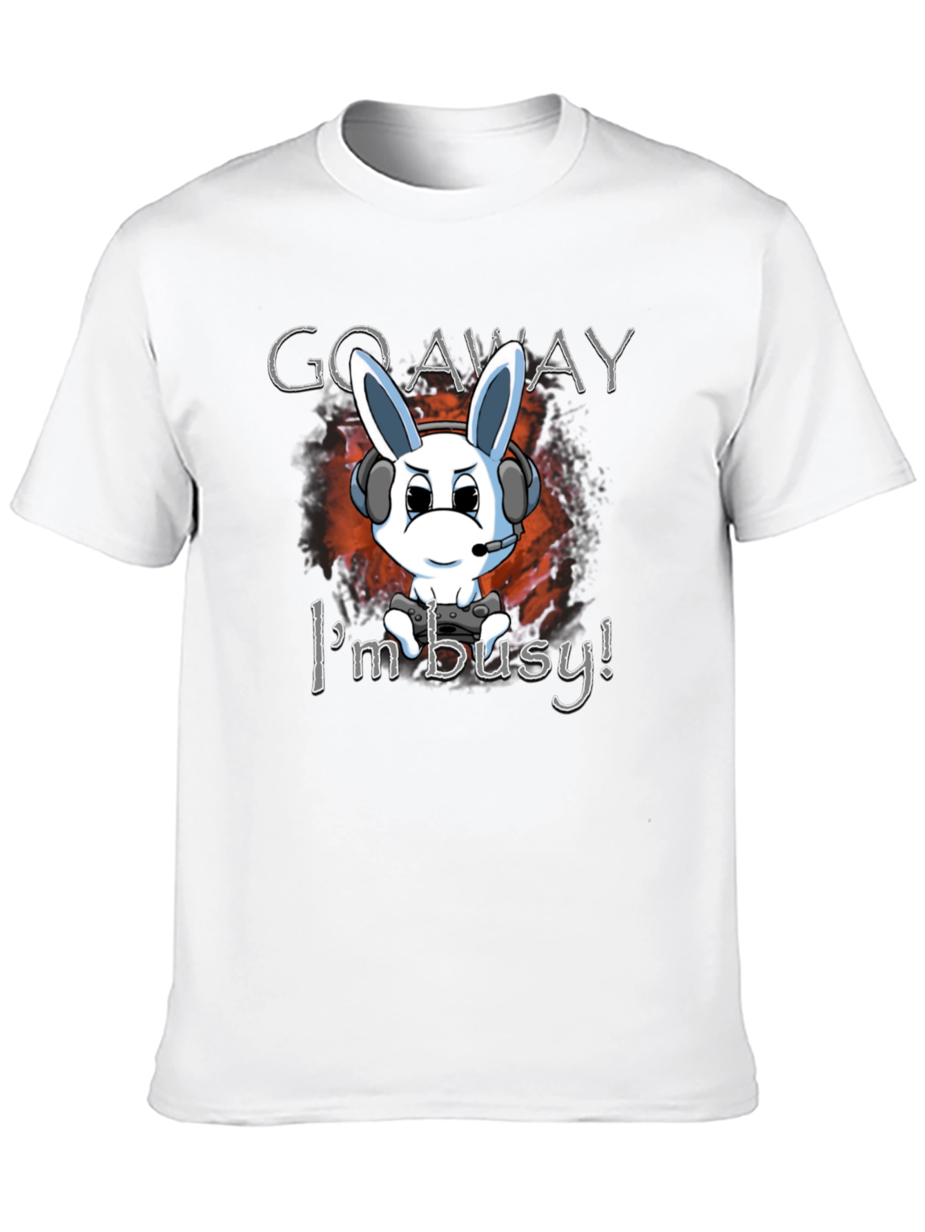 Gamer Bunny T-Shirt - Go Away Im Busy