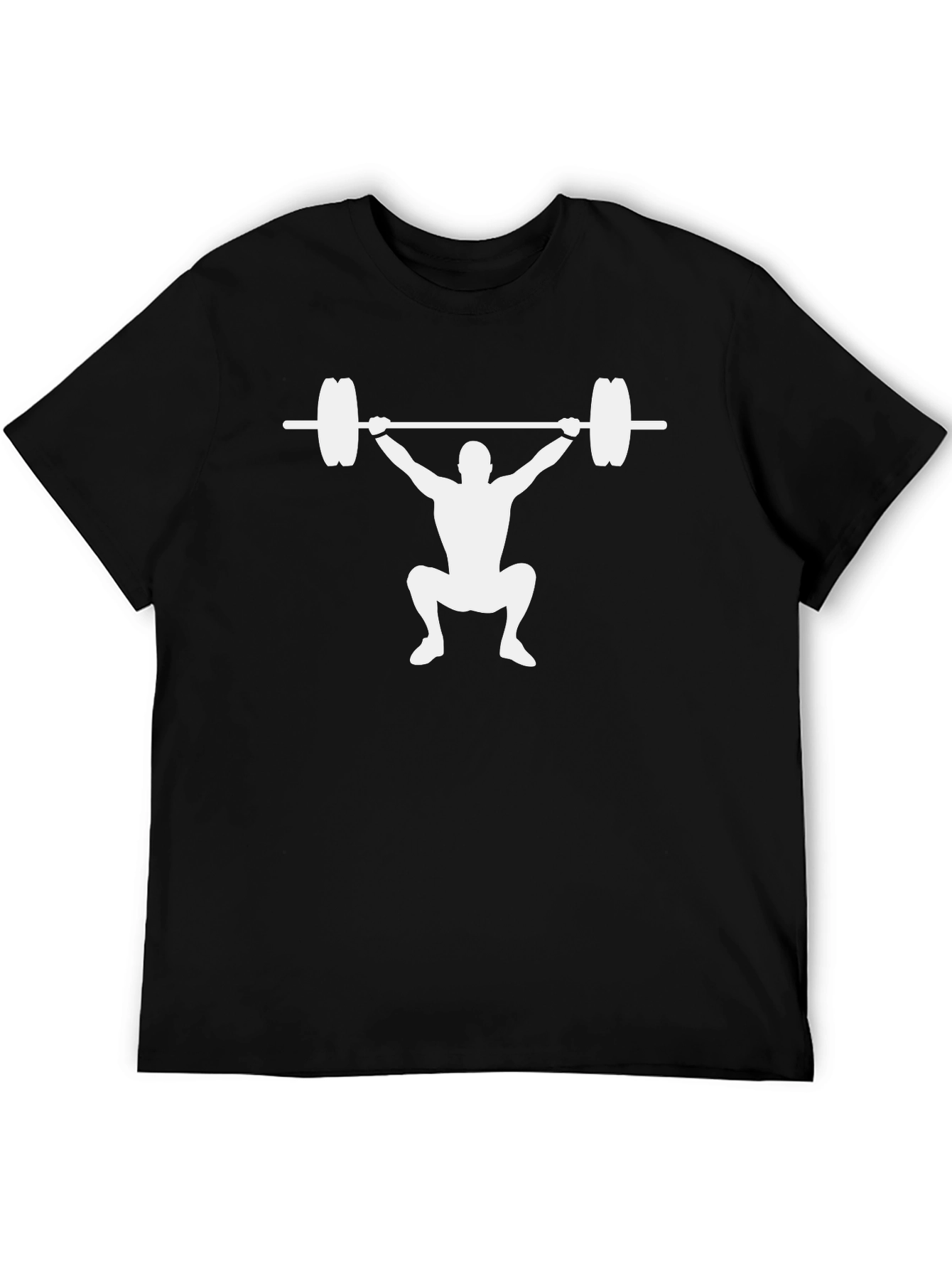 Weightlifting Squat Silhouette Black T-Shirt