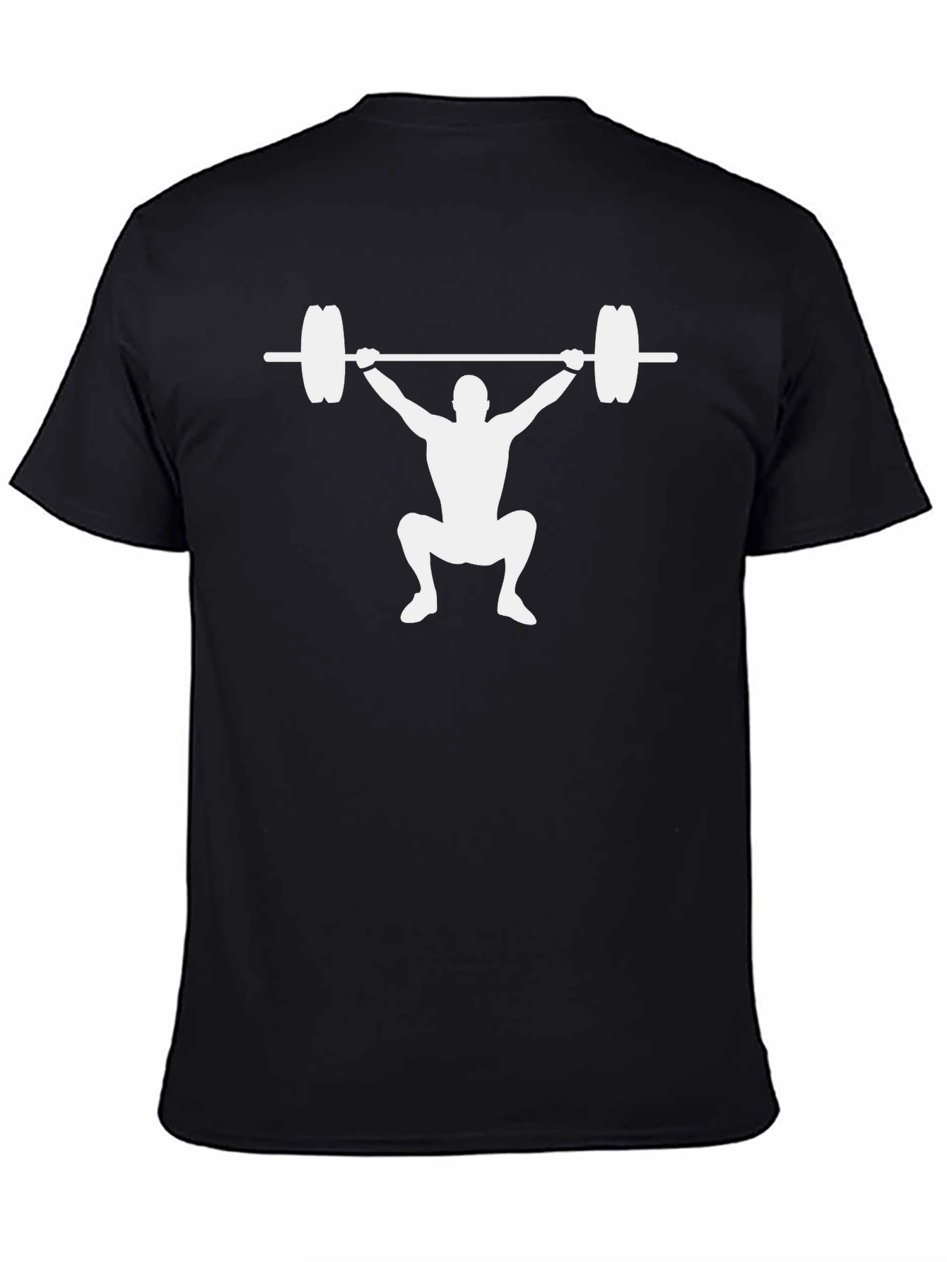 Weightlifting Squat Silhouette Black T-Shirt