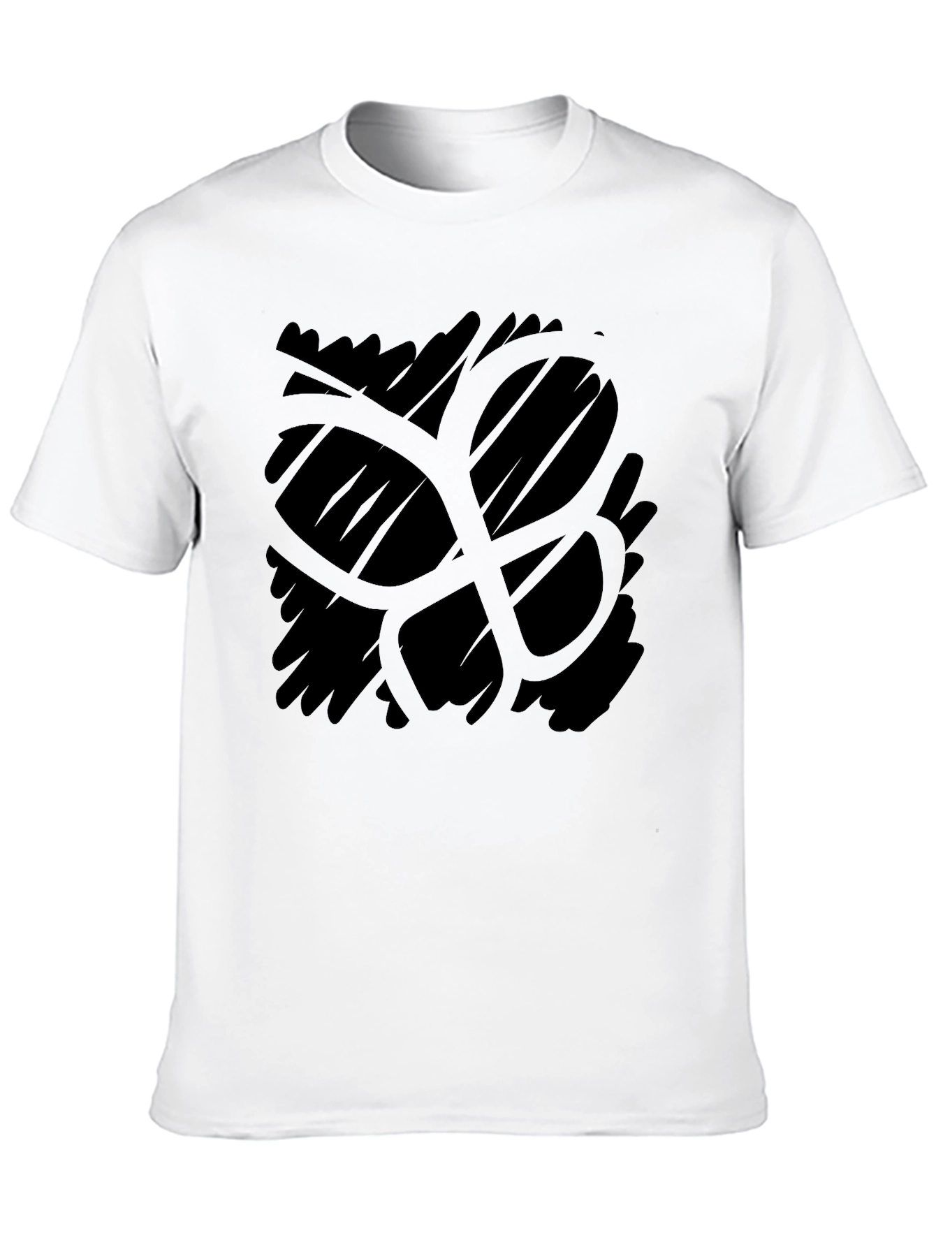 Abstract Graphic Mens Black T-Shirt