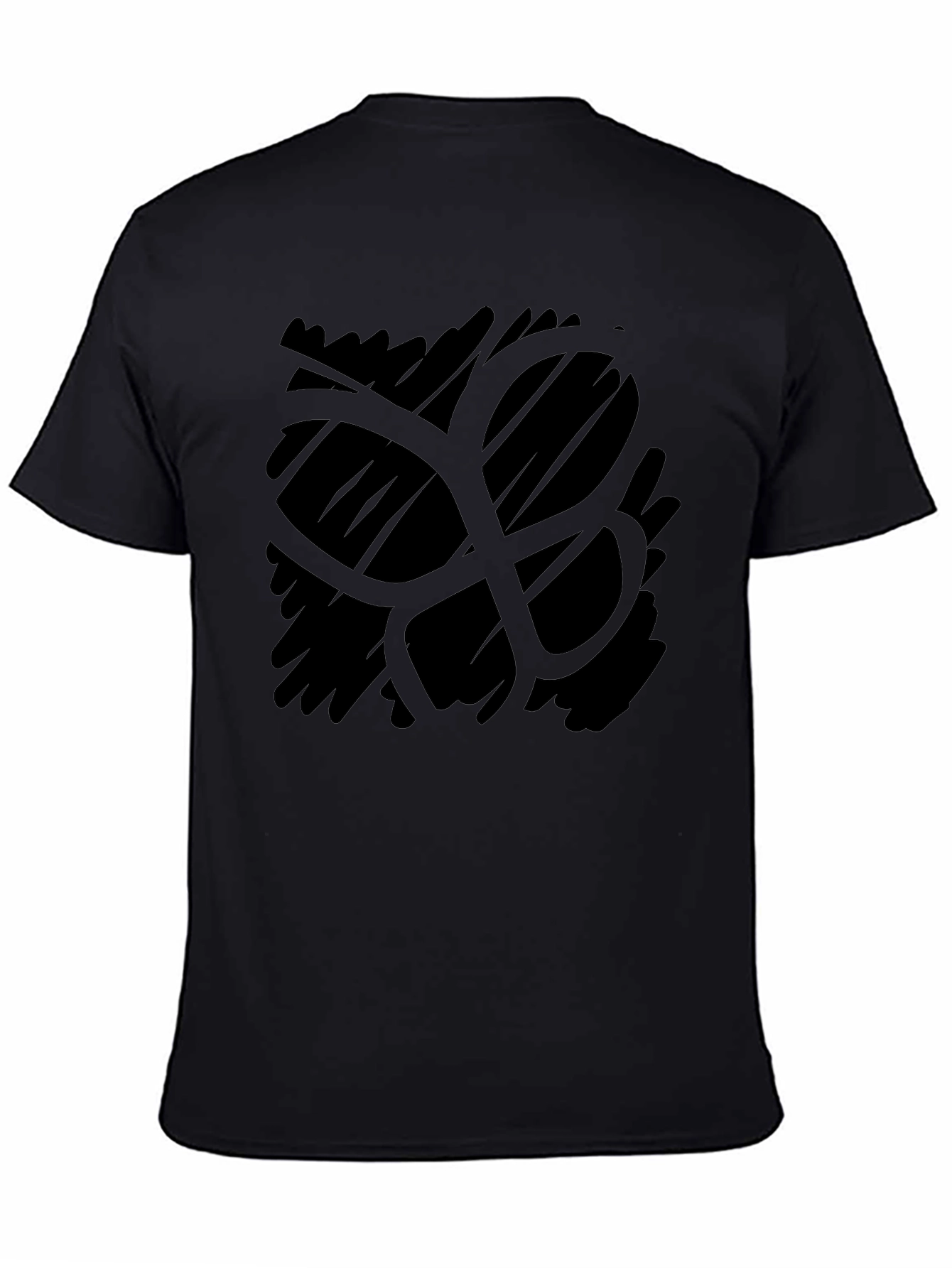 Abstract Graphic Mens Black T-Shirt