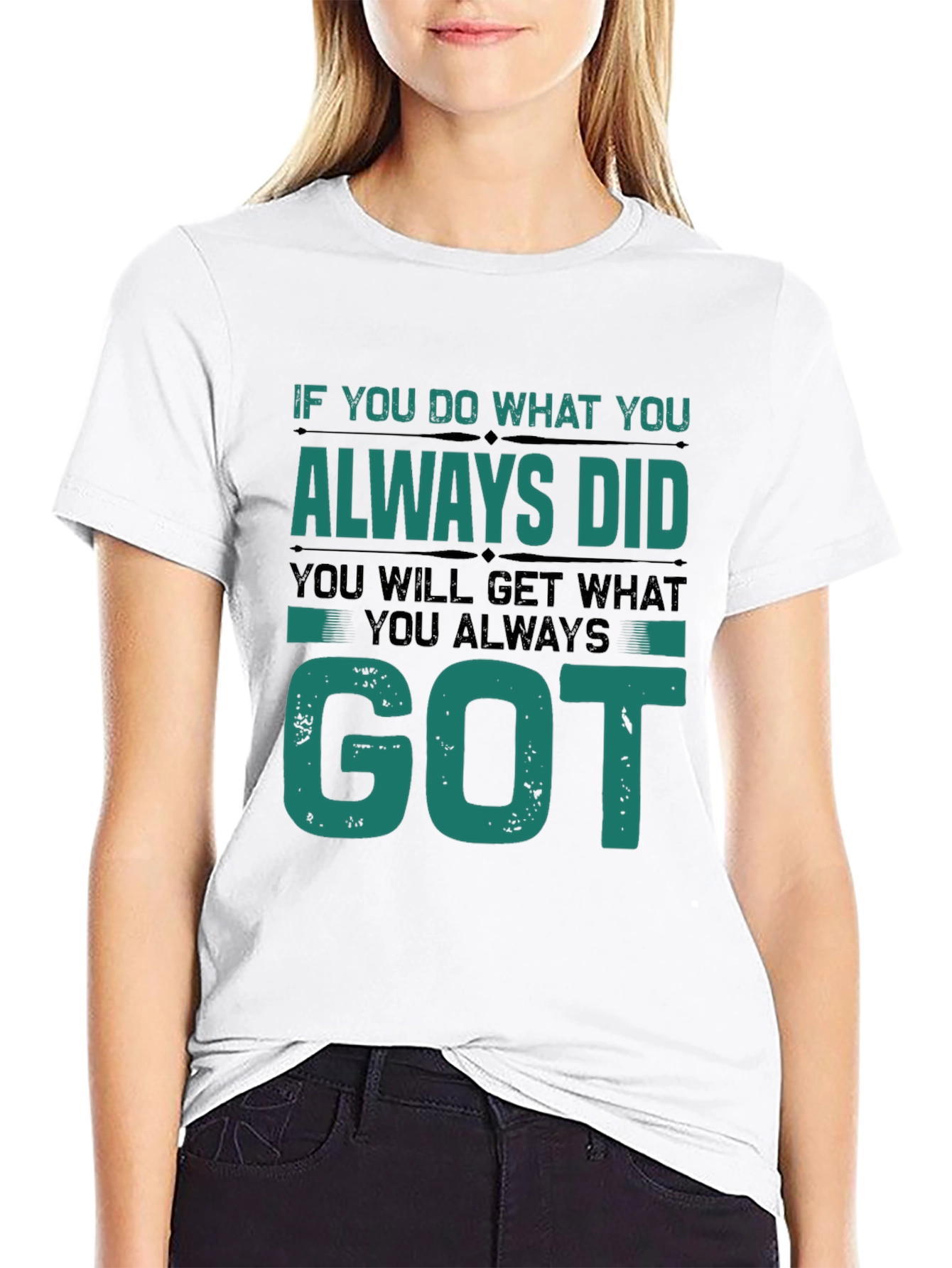 Motivational Quote Graphic T-Shirt - Black