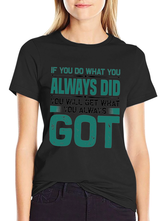 Motivational Quote Graphic T-Shirt - Black