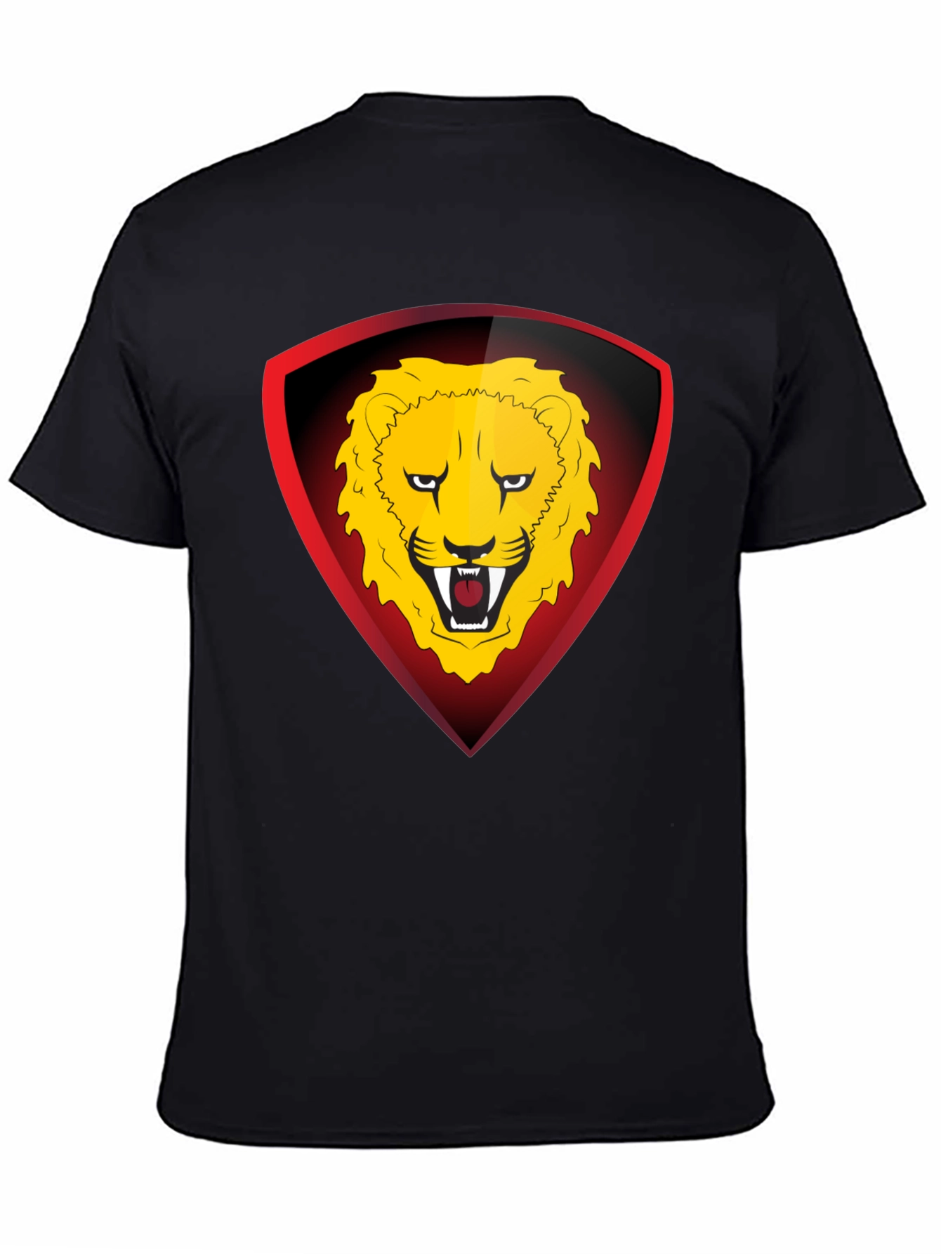 Lion Shield Graphic Black T-Shirt