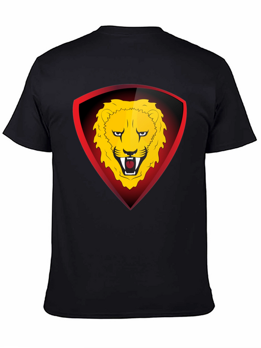Lion Shield Graphic Black T-Shirt