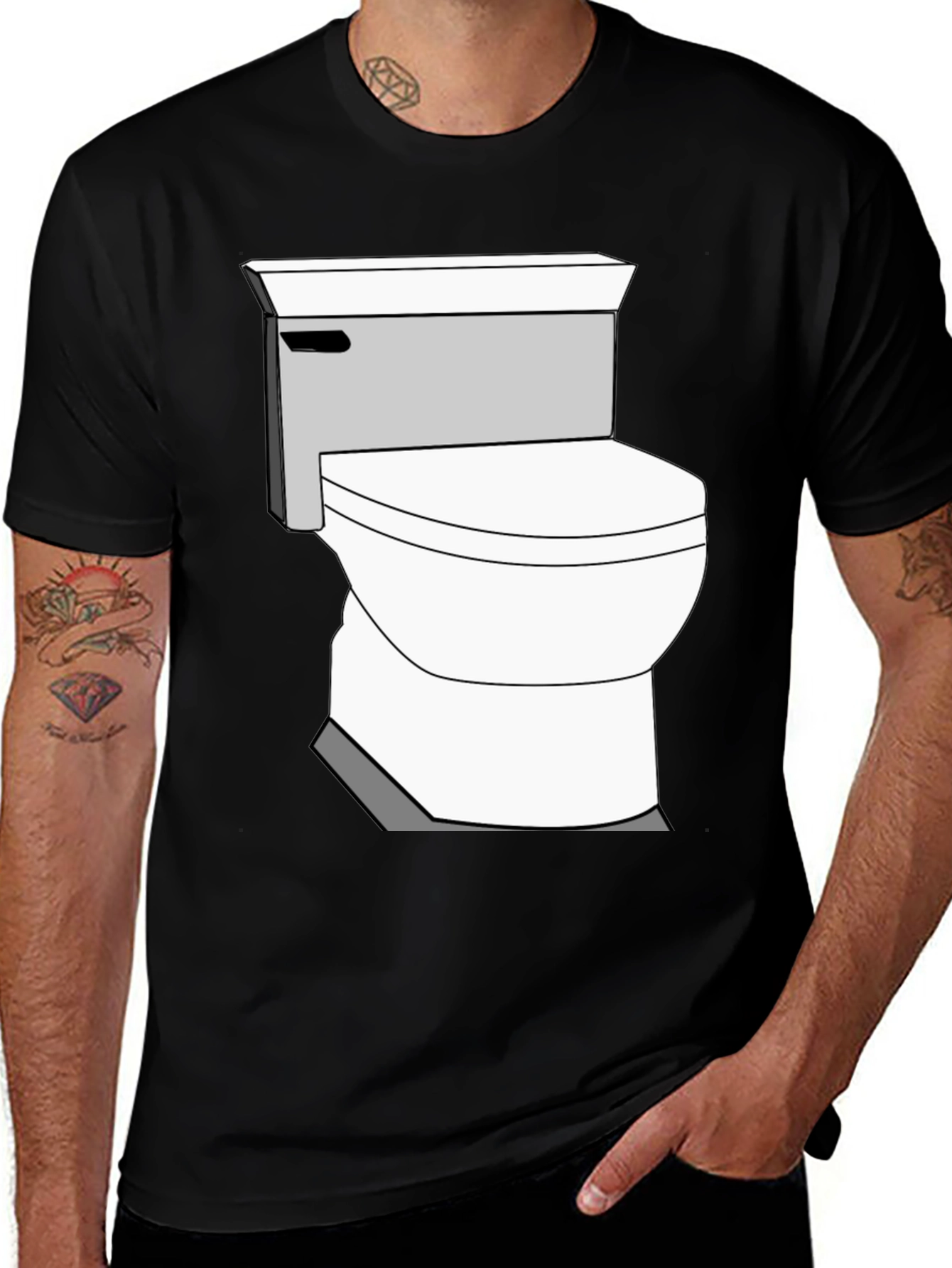 Toilet Graphic Tee - Funny Novelty T-Shirt