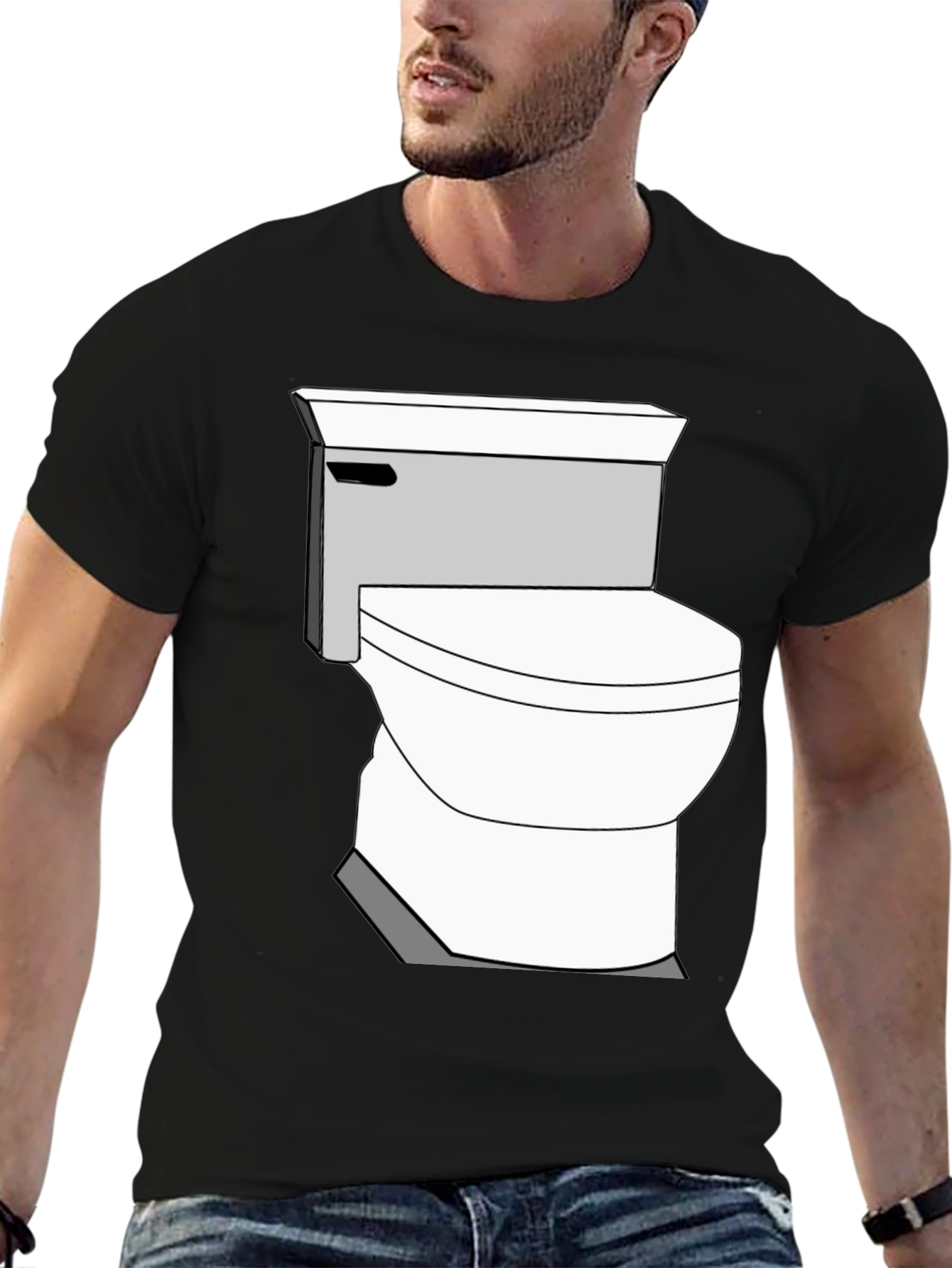 Toilet Graphic Tee - Funny Novelty T-Shirt