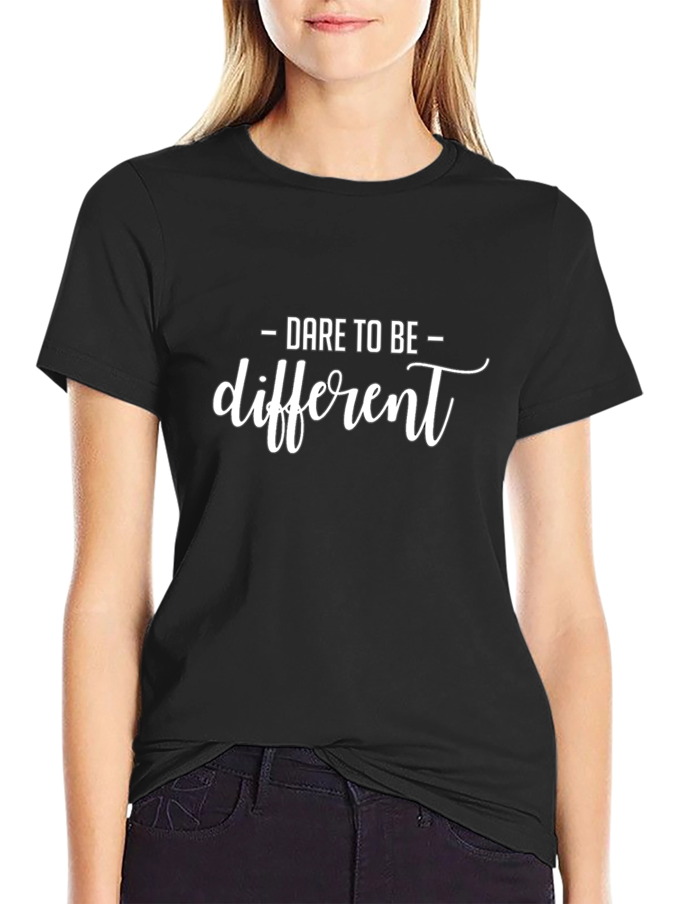 Dare to Be Different Black T-Shirt