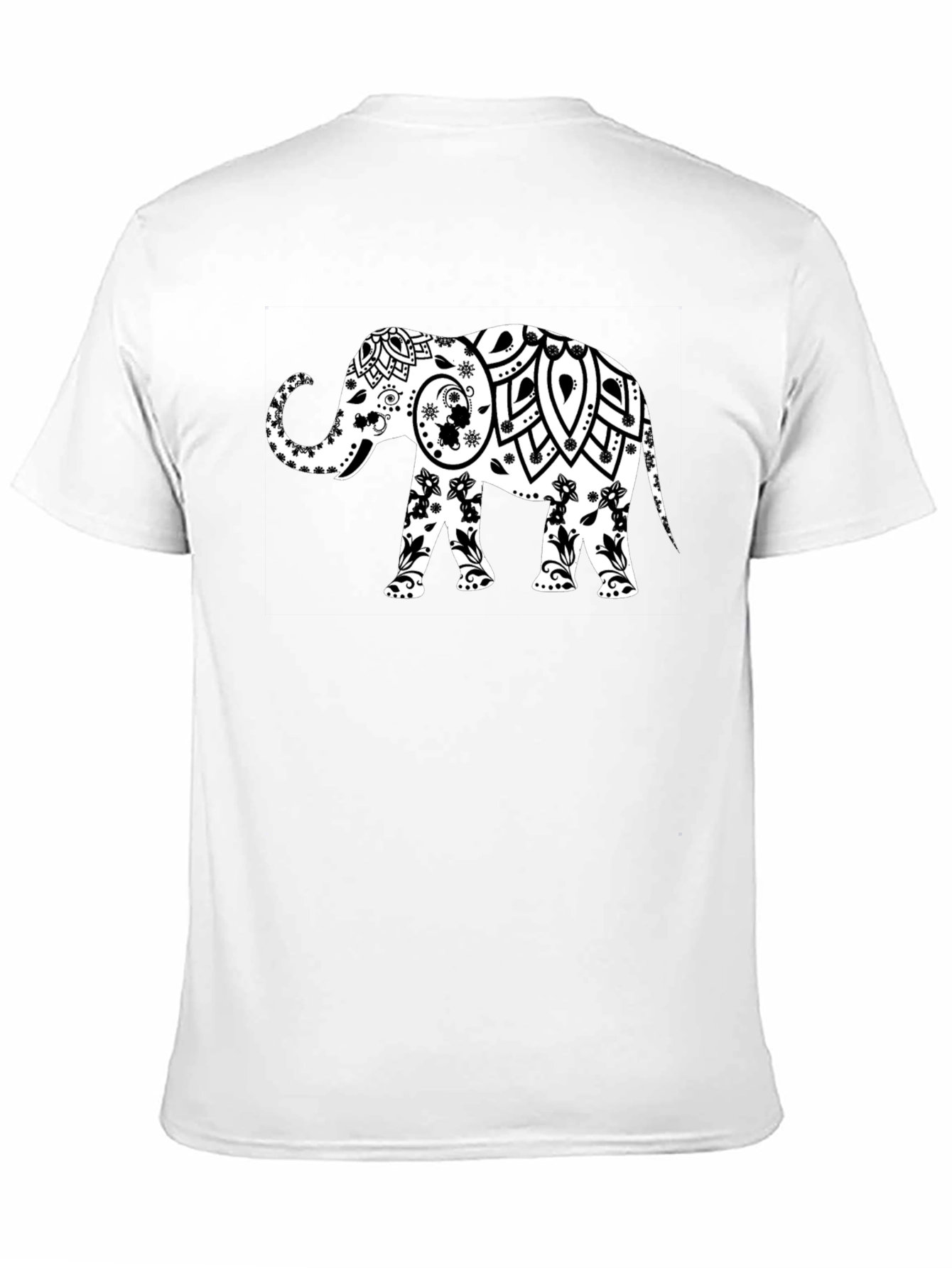 Elephant Mandala Graphic Tee - Stylish Black T-Shirt