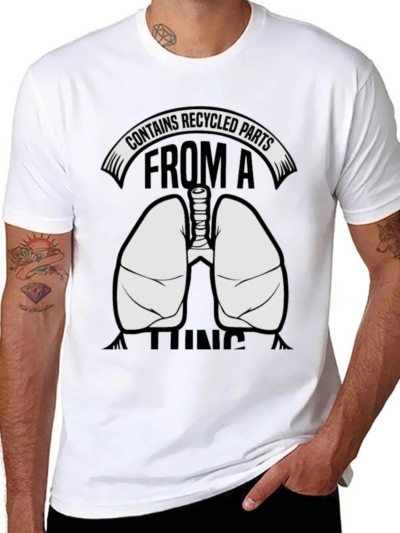 Contains Recycled Parts Lungs Graphic T-Shirt