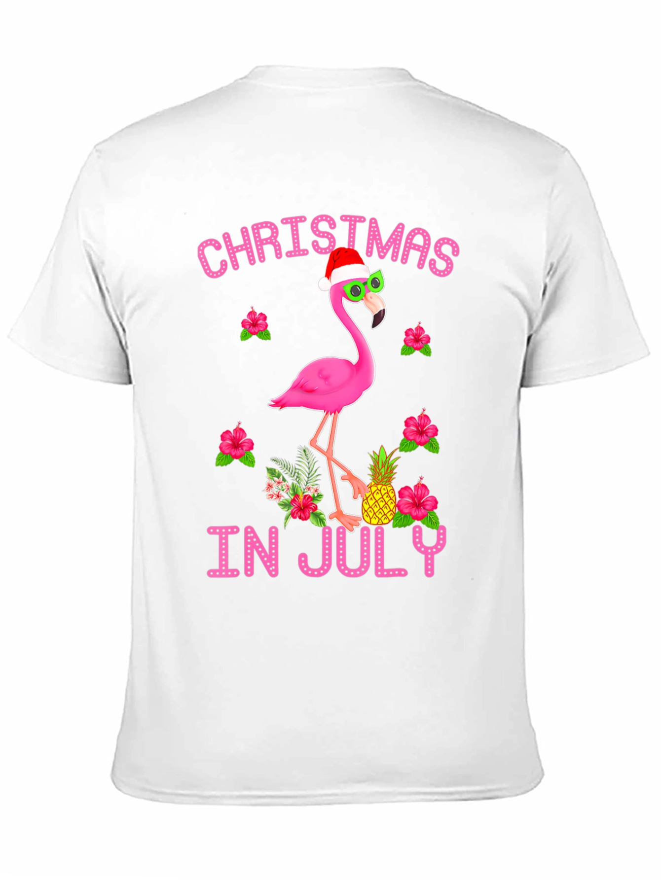 Christmas in July Flamingo T-Shirt