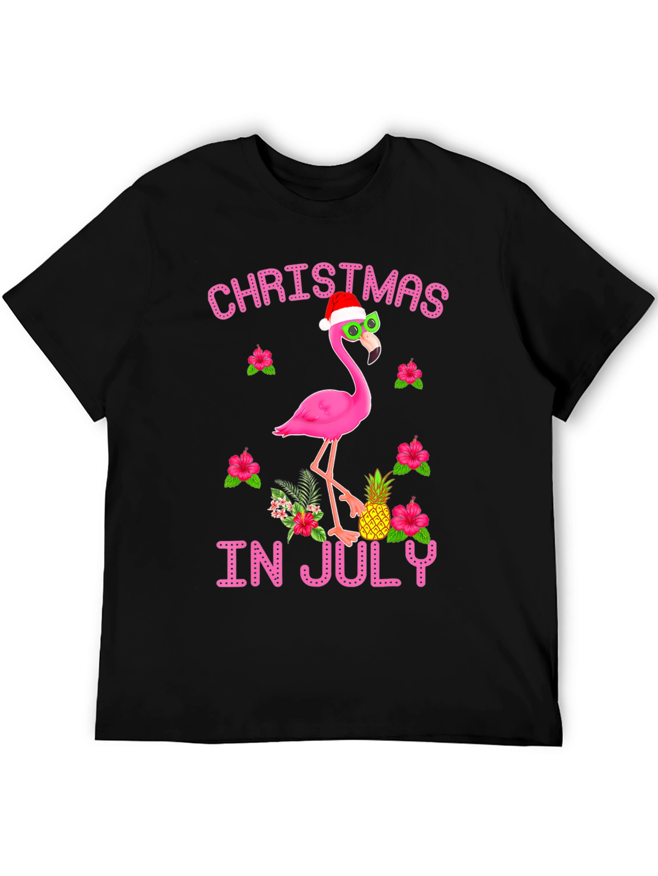 Christmas in July Flamingo T-Shirt