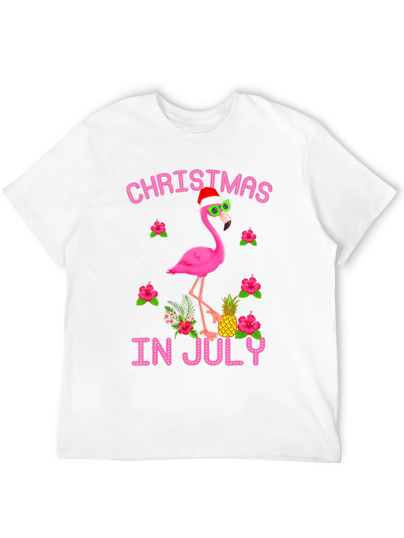 Christmas in July Flamingo T-Shirt