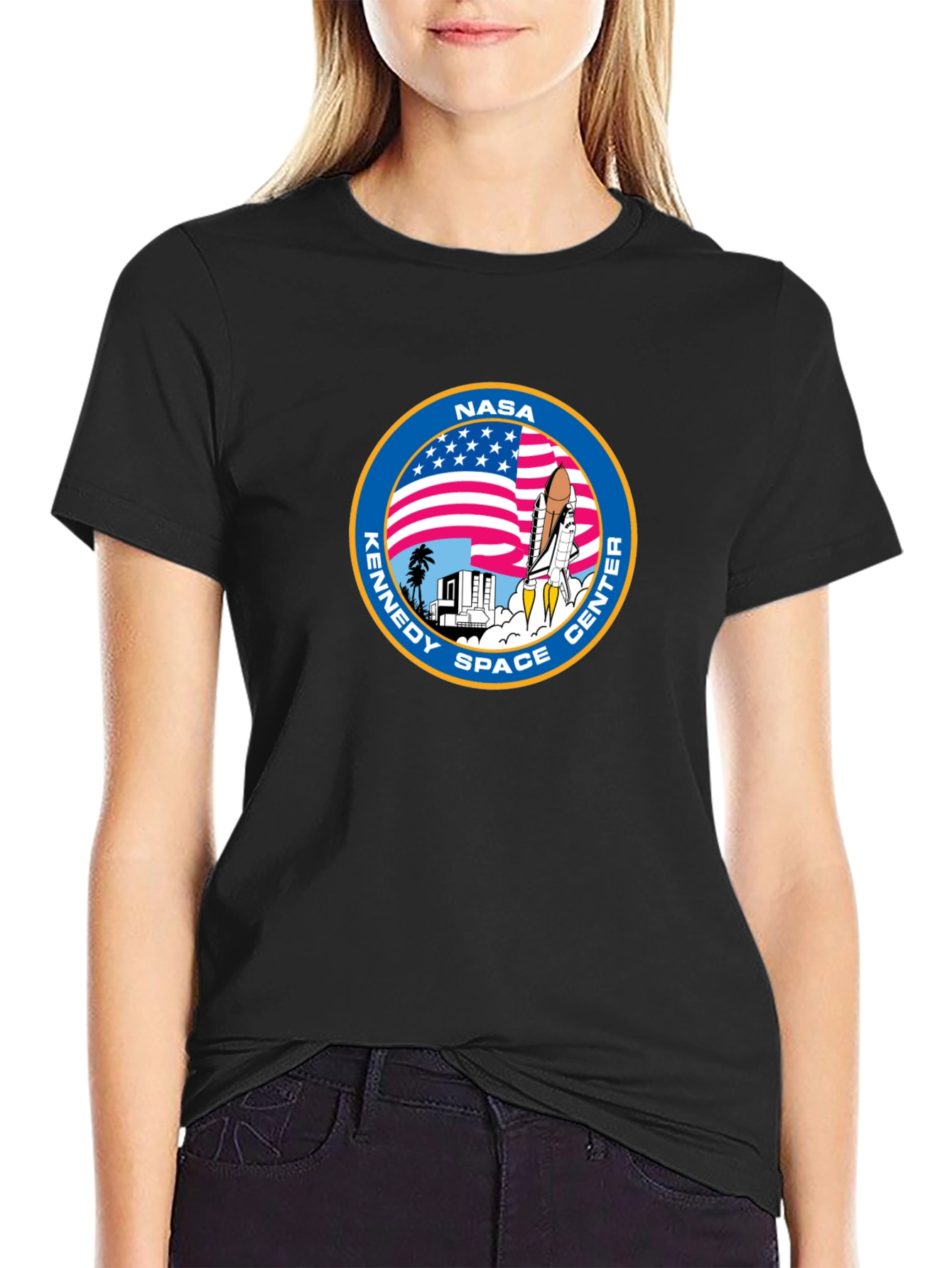 NASA Kennedy Space Center Black T-Shirt
