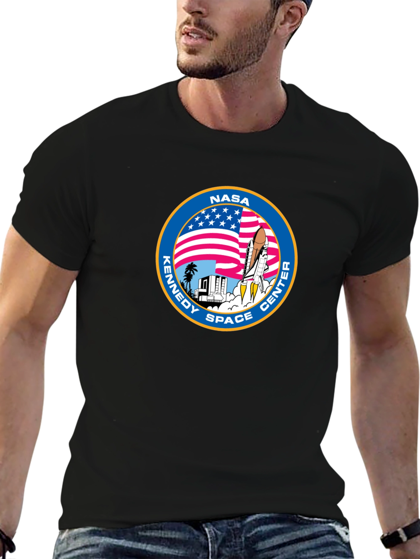 NASA Kennedy Space Center Black T-Shirt