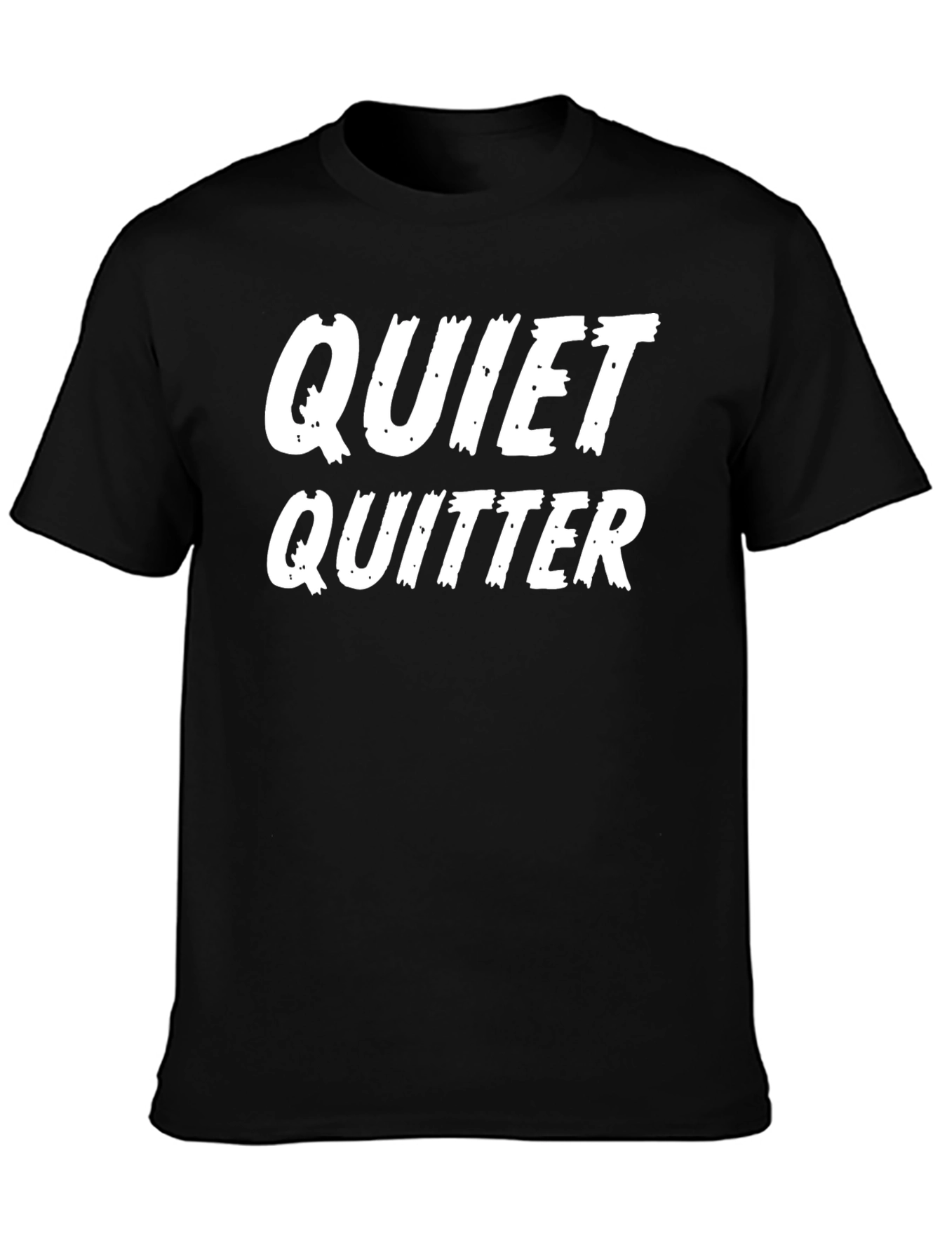 Quiet Quitter Graphic Tee - Black Cotton Casual Shirt
