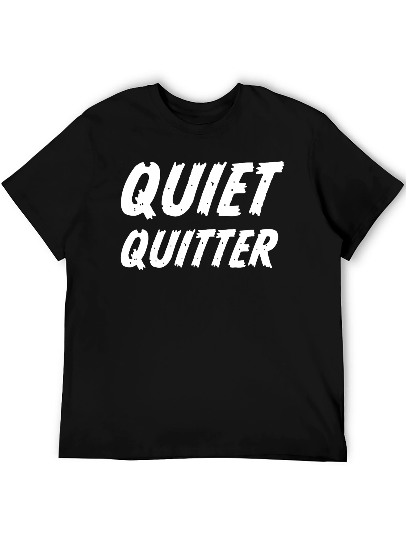 Quiet Quitter Graphic Tee - Black Cotton Casual Shirt