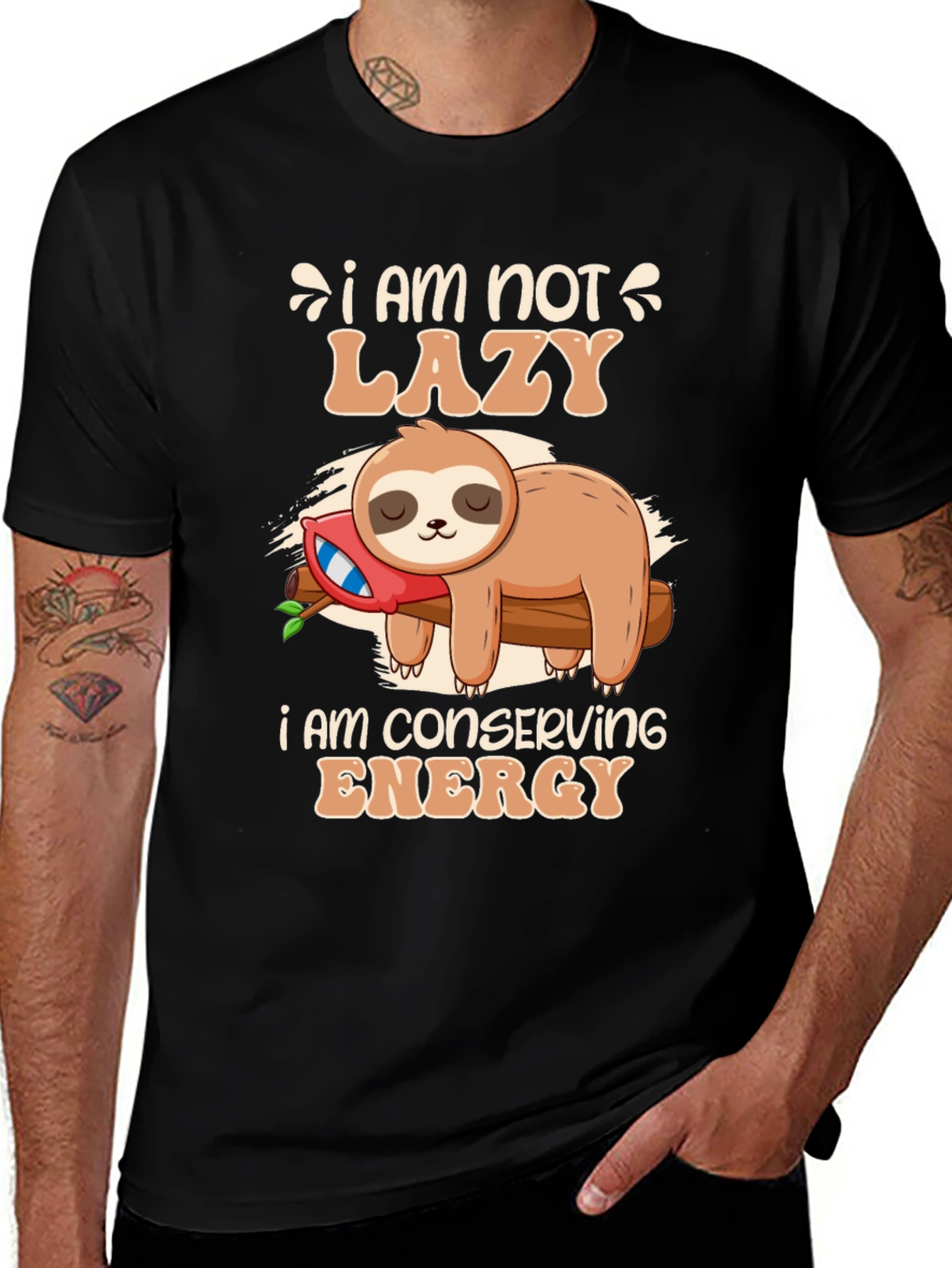 Funny Sloth Conservation Energy T-Shirt