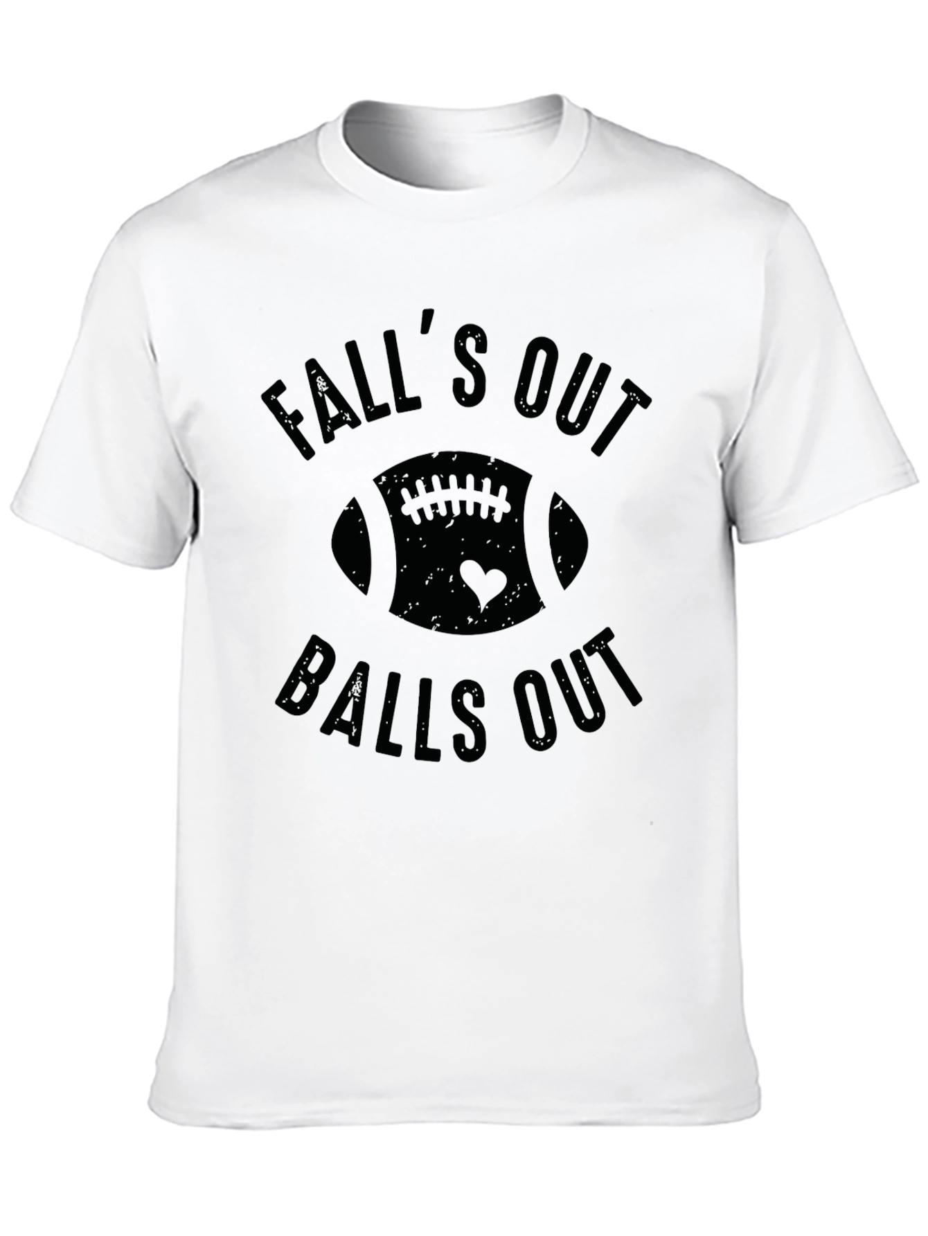 Falls Out Balls Out Football Graphic T-Shirt