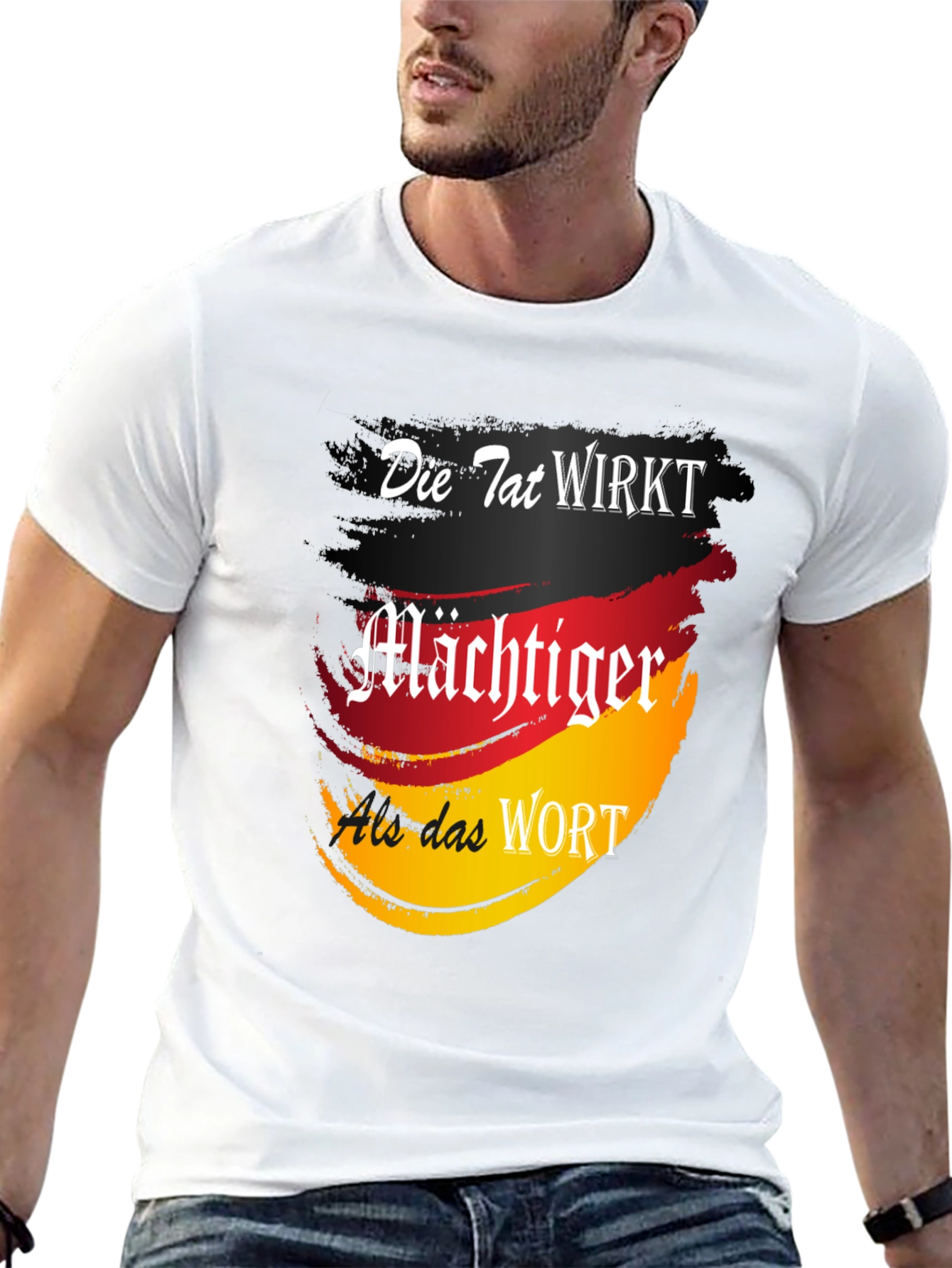 German Flag Die Tat Wirkt Graphic Tee
